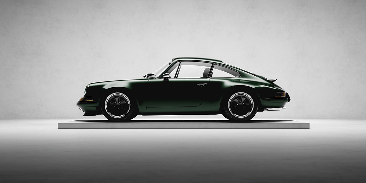 Porsche，cgi，automobile，industrial design，3d，Retro，