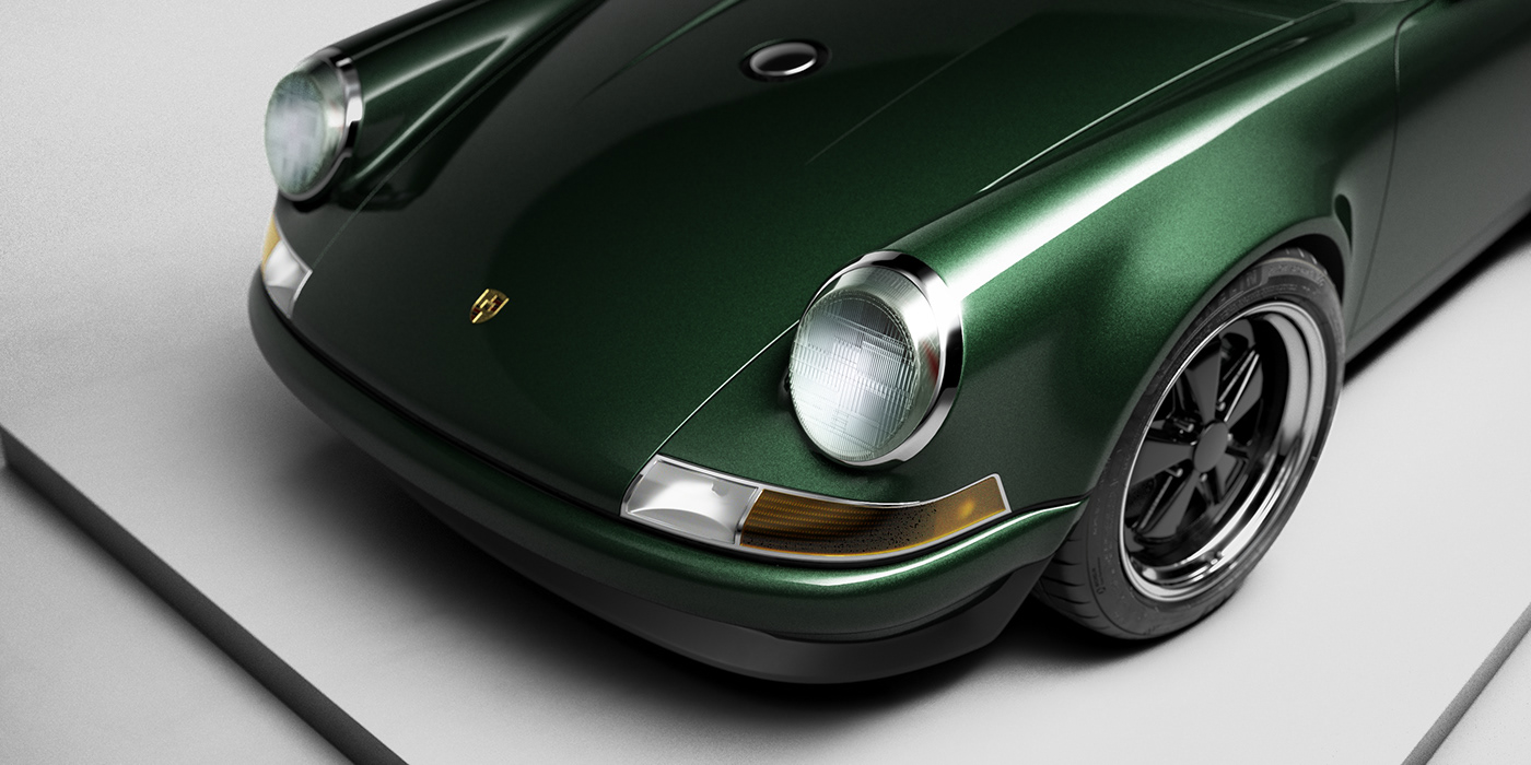Porsche，cgi，automobile，industrial design，3d，Retro，
