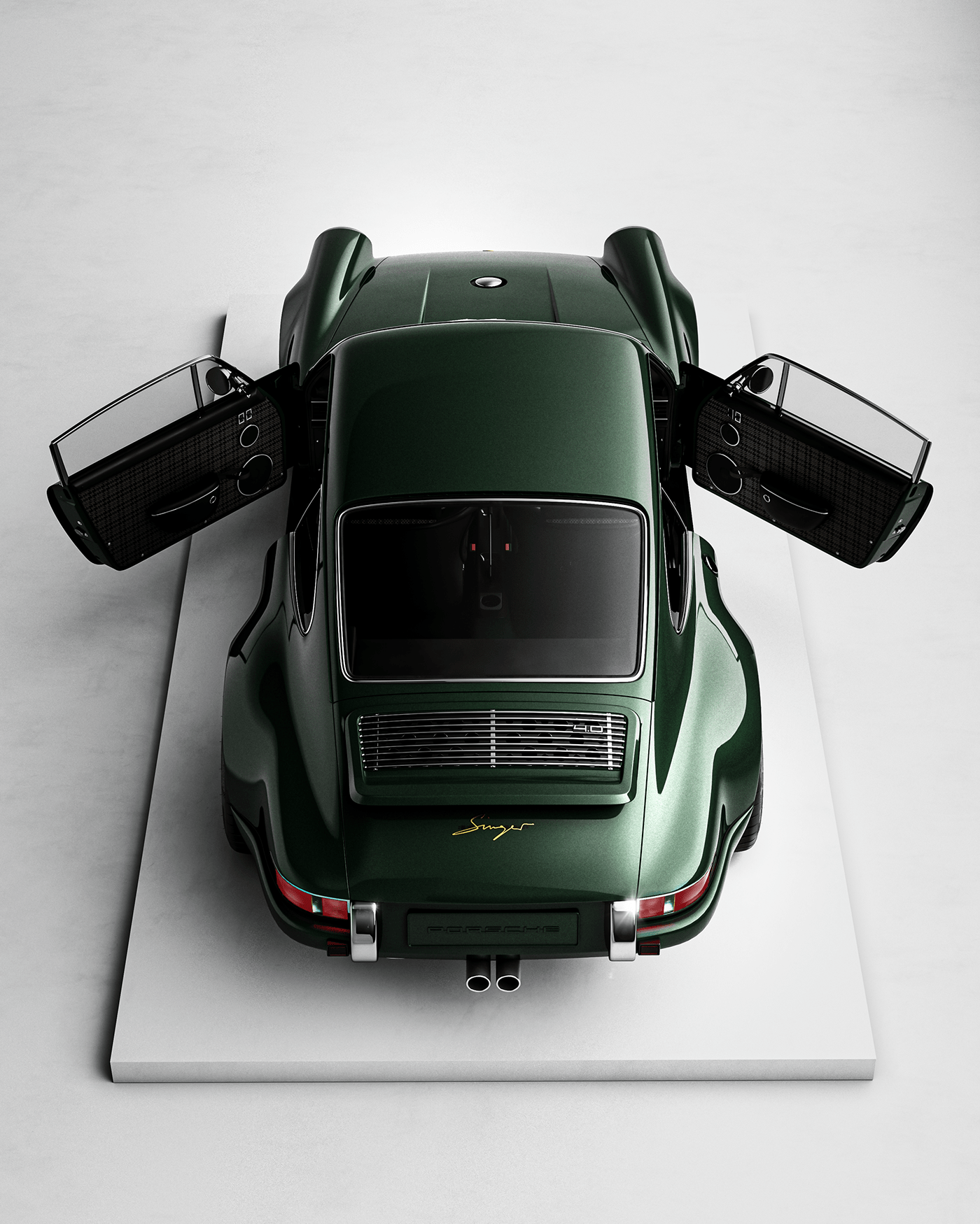 Porsche，cgi，automobile，industrial design，3d，Retro，