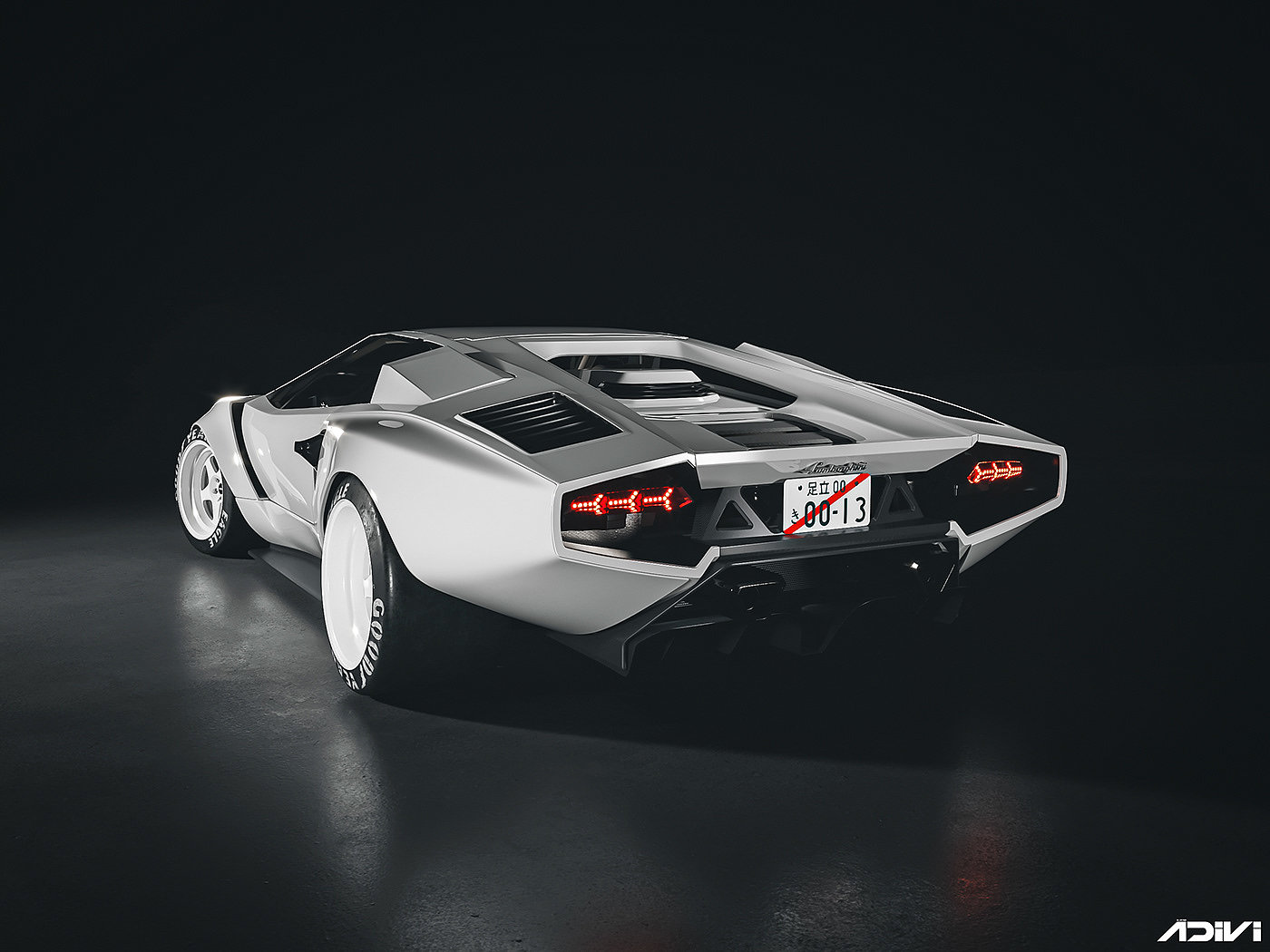 兰博基尼，汽车，工业设计，Countach，3d，跑车，