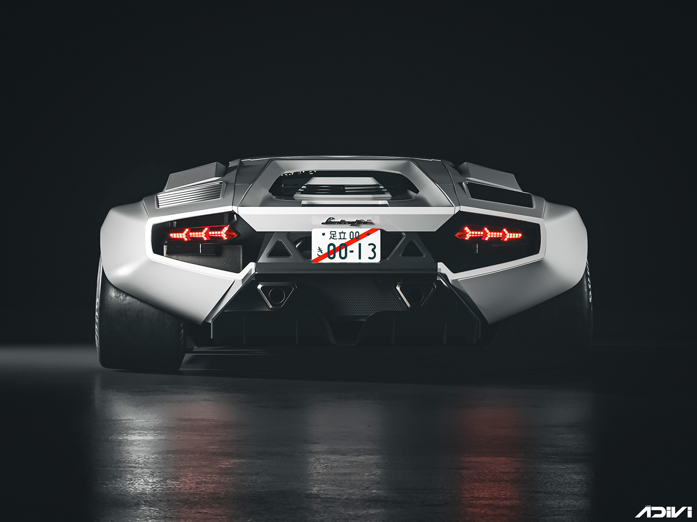 Lamborghini，automobile，industrial design，Countach，3d，Sports car，