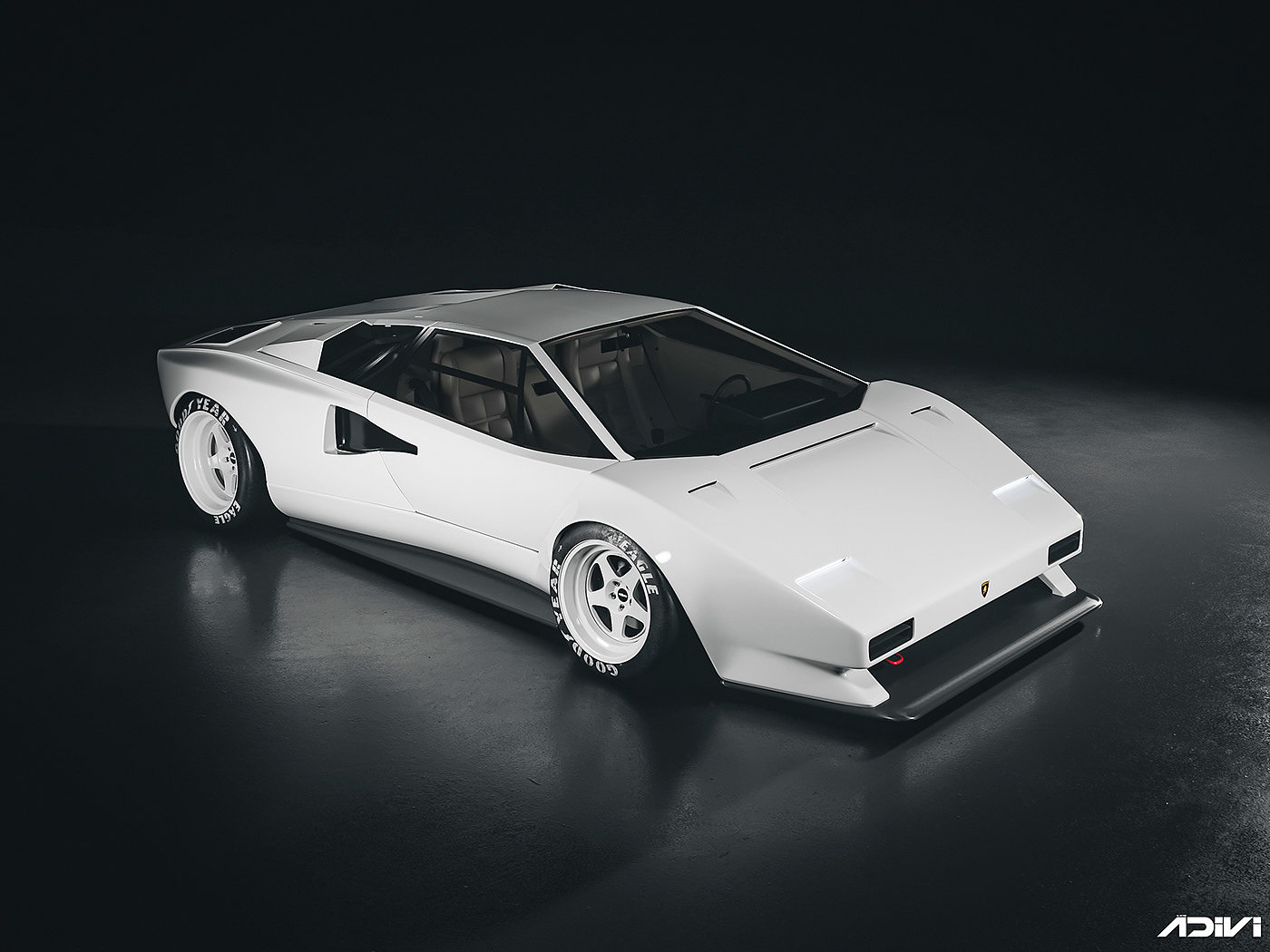 兰博基尼，汽车，工业设计，Countach，3d，跑车，