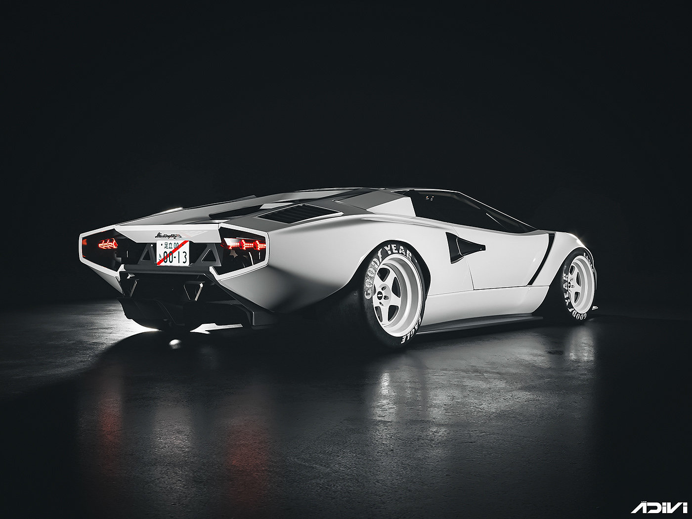 兰博基尼，汽车，工业设计，Countach，3d，跑车，