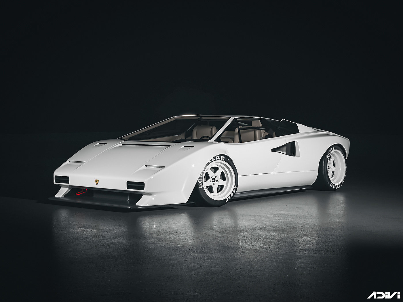 兰博基尼，汽车，工业设计，Countach，3d，跑车，