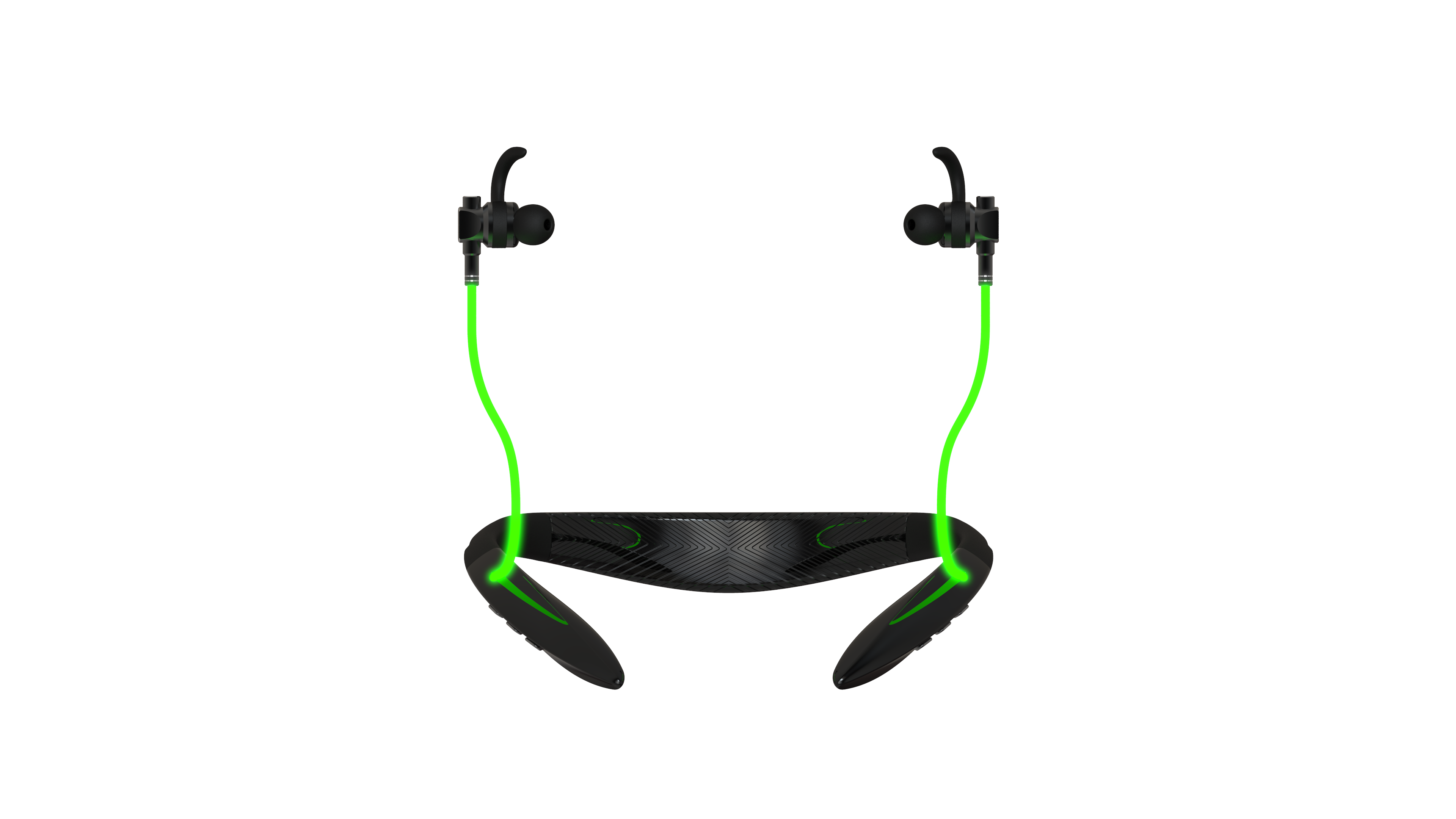Hanging neck Bluetooth, sports Bluetooth, luminous earphone, wire luminous，