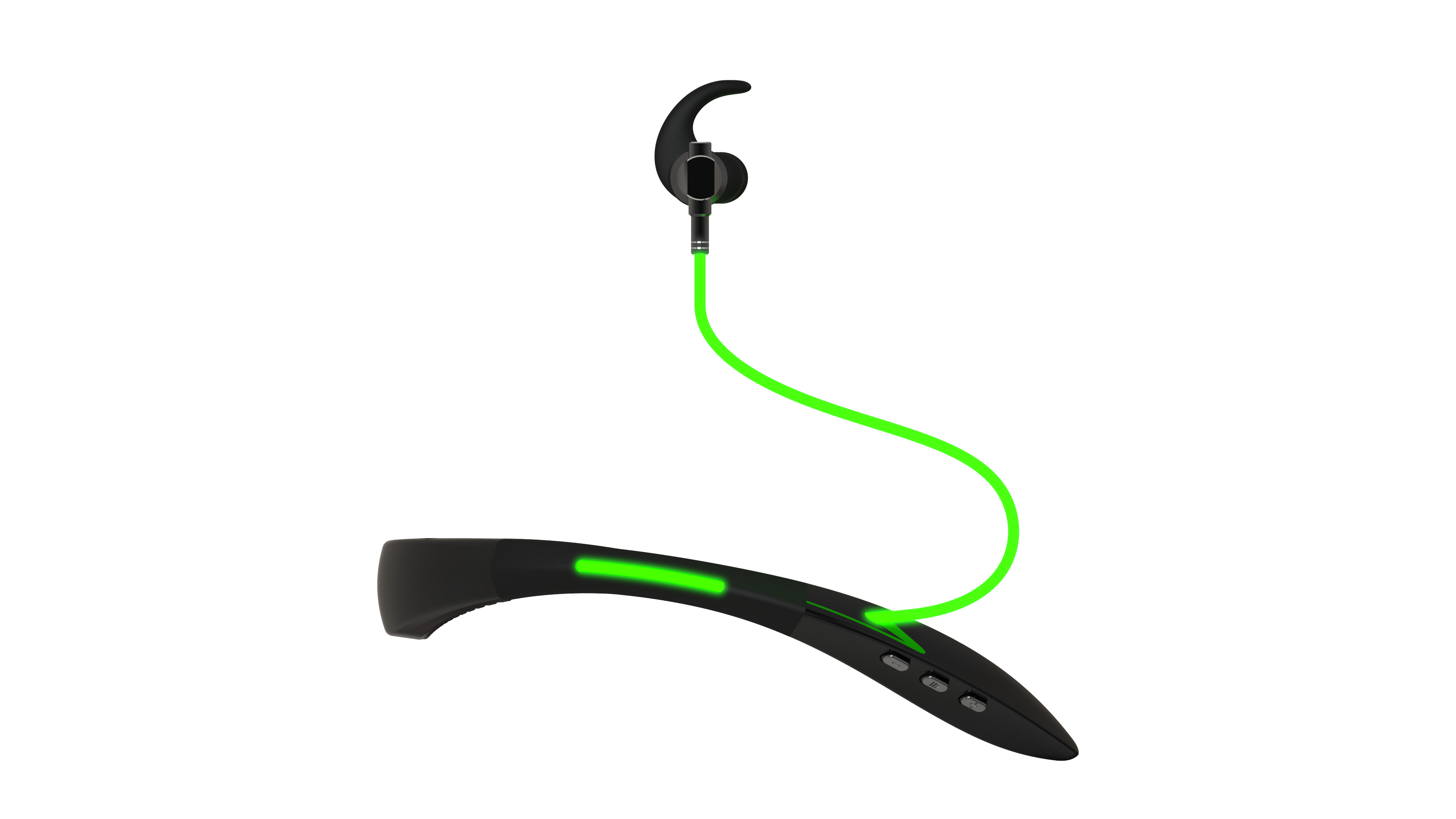 Hanging neck Bluetooth, sports Bluetooth, luminous earphone, wire luminous，