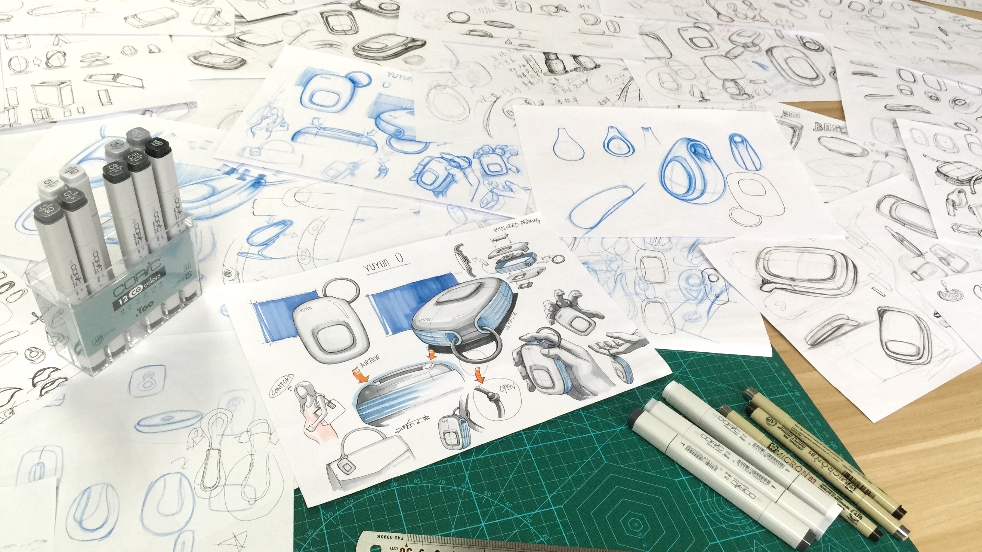 Hand drawn，industrial design，sketch，children，pregnancy，Maternal and infant products，