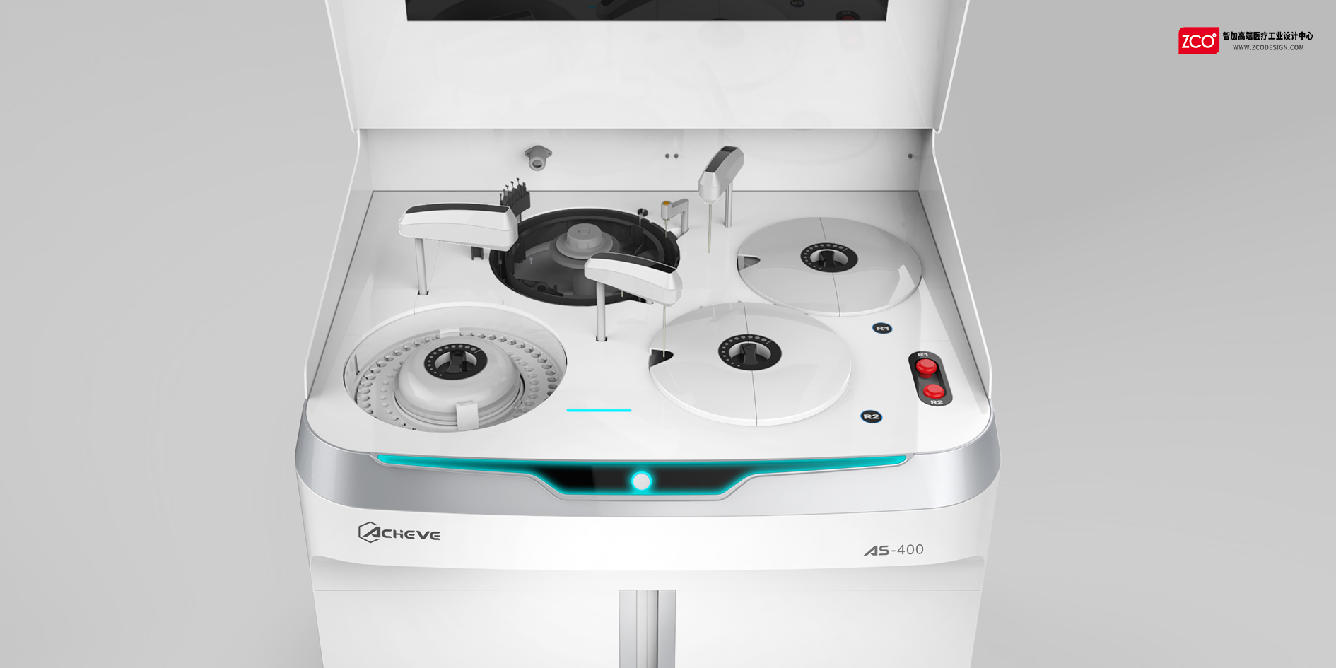 medical care，medical apparatus and instruments，Analyzer，industrial design，fully automatic，Zhijia design，biochemistry，