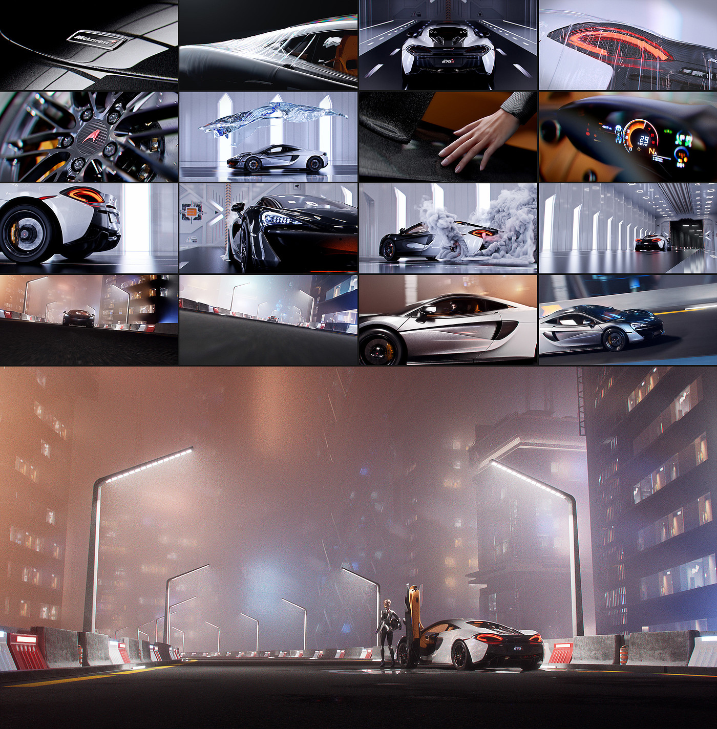 3d，automobile，cgi，McLaren，film，