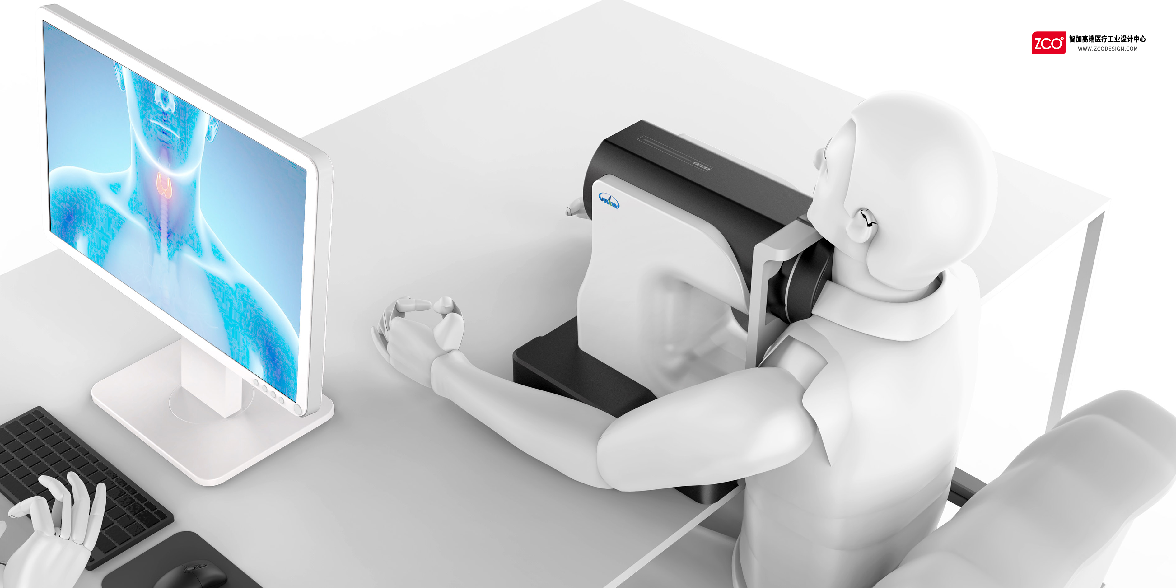 medical apparatus and instruments，medical care，industrial design，Detector，Zhijia design，Thyroid gland，