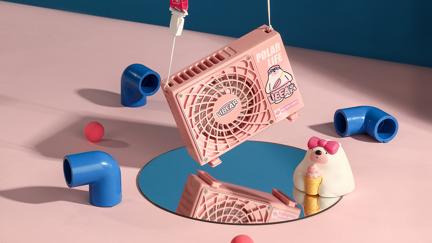 Fan，Cartoon，Cool tide，summer，IP，Polar species，