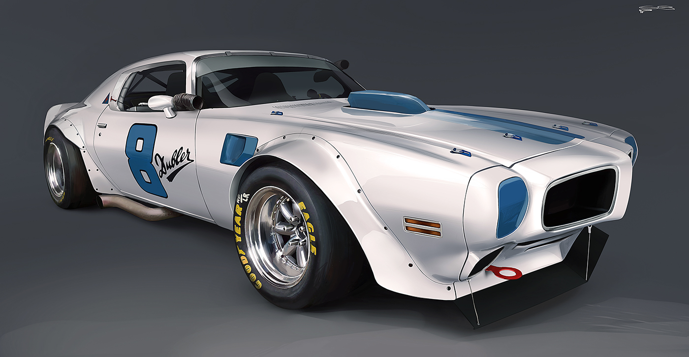 Hand drawn，automobile，Illustration，Classic models，