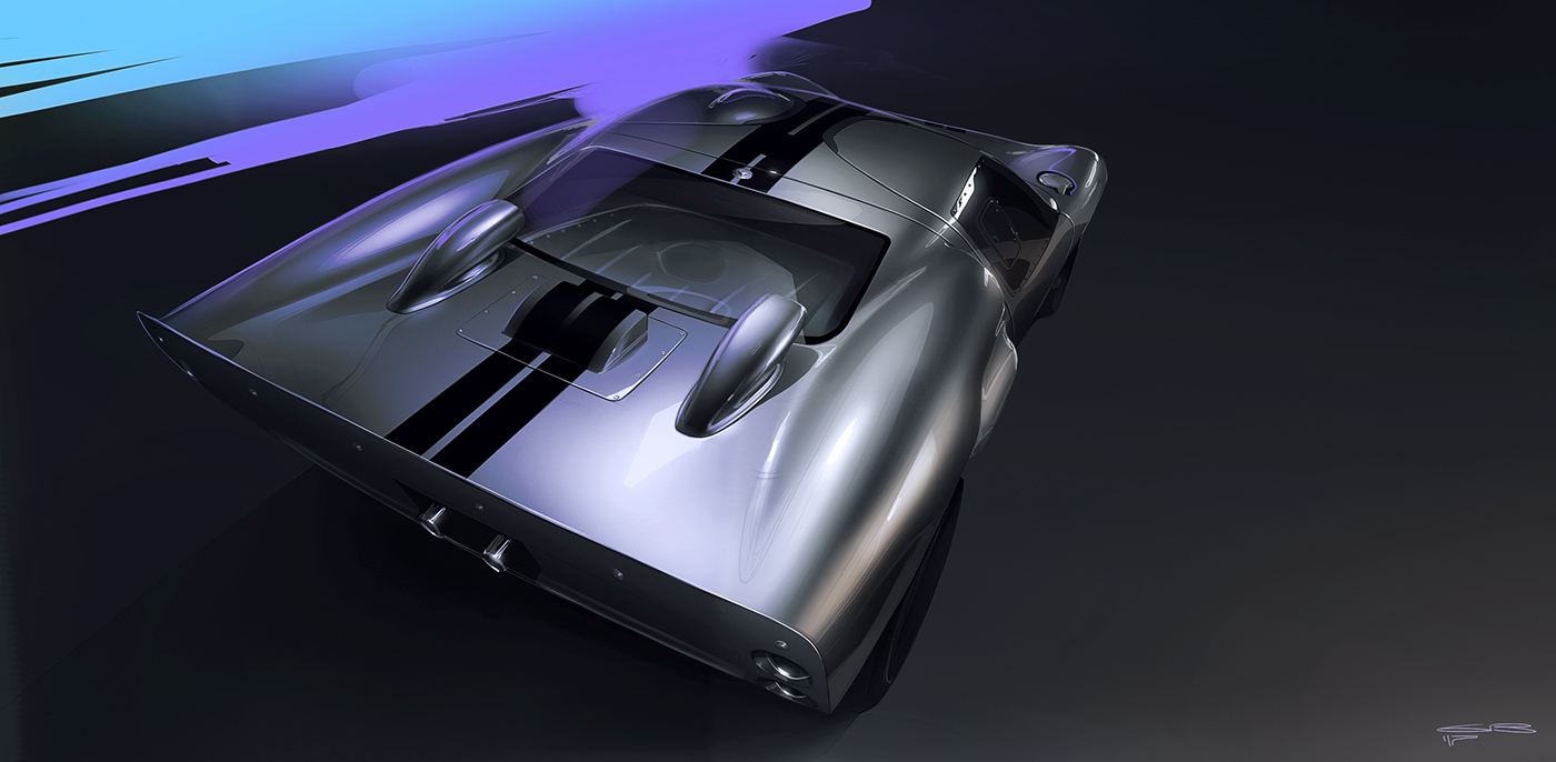 Hand drawn，automobile，Illustration，Classic models，