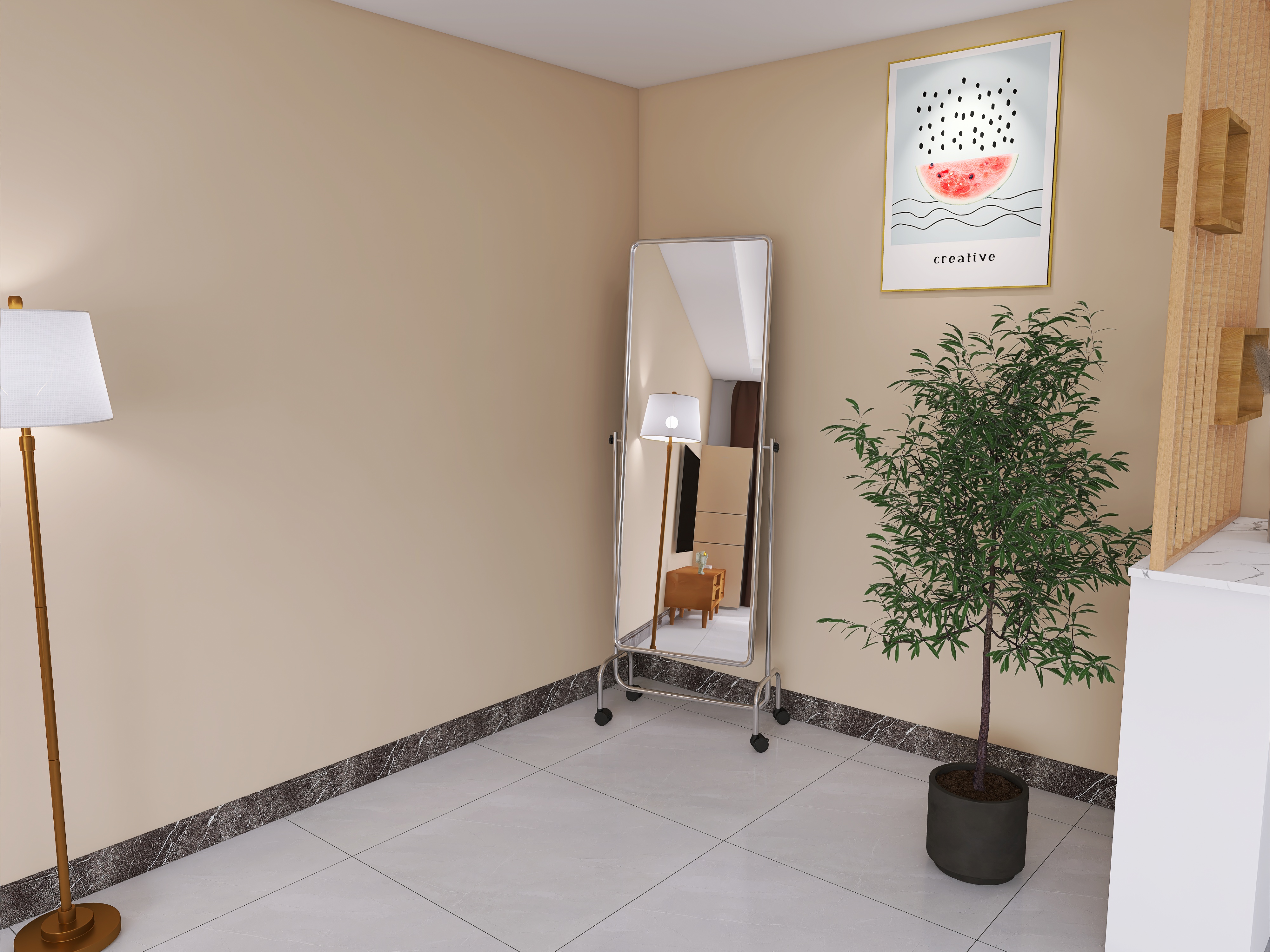 Full-length mirror，Whole body mirror，Floor mirror，