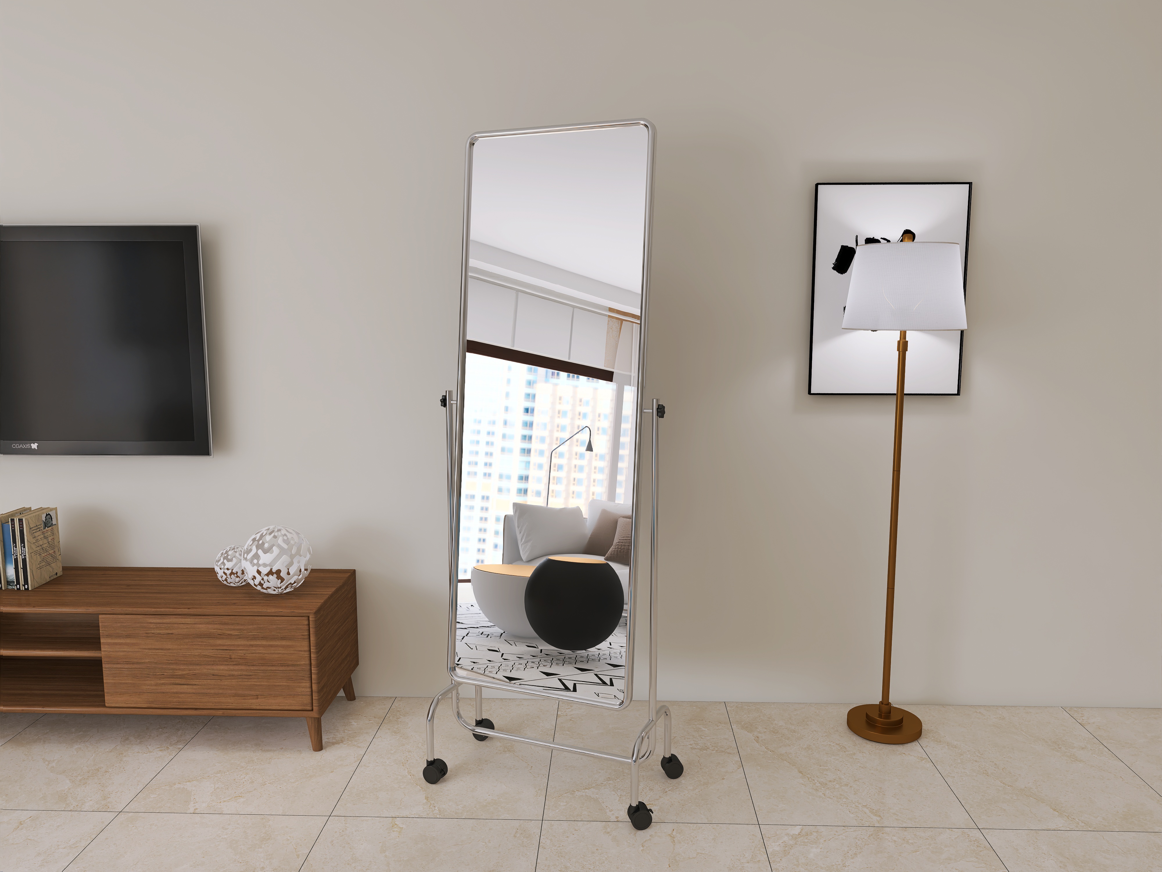 Full-length mirror，Whole body mirror，Floor mirror，