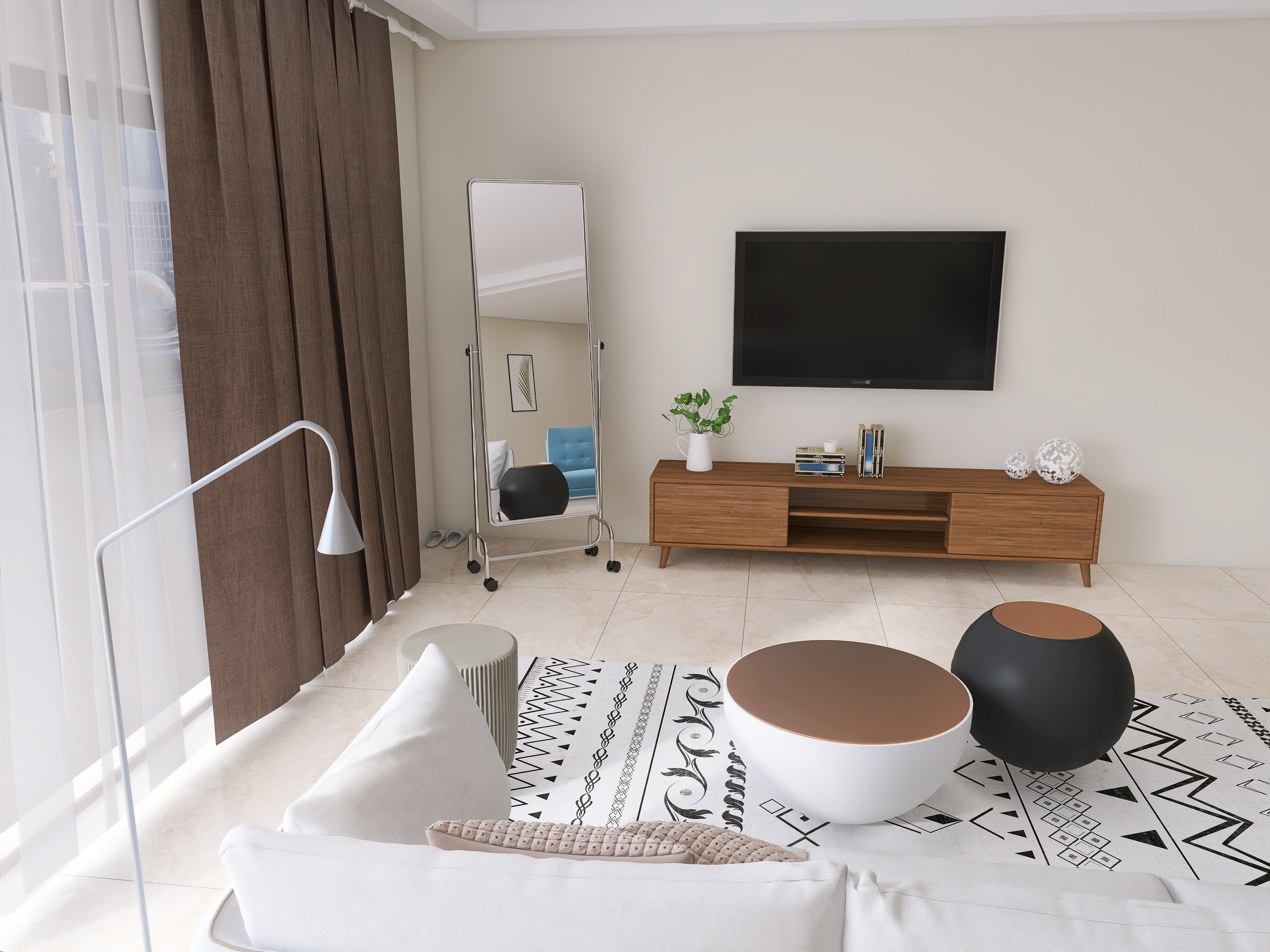 Full-length mirror，Whole body mirror，Floor mirror，