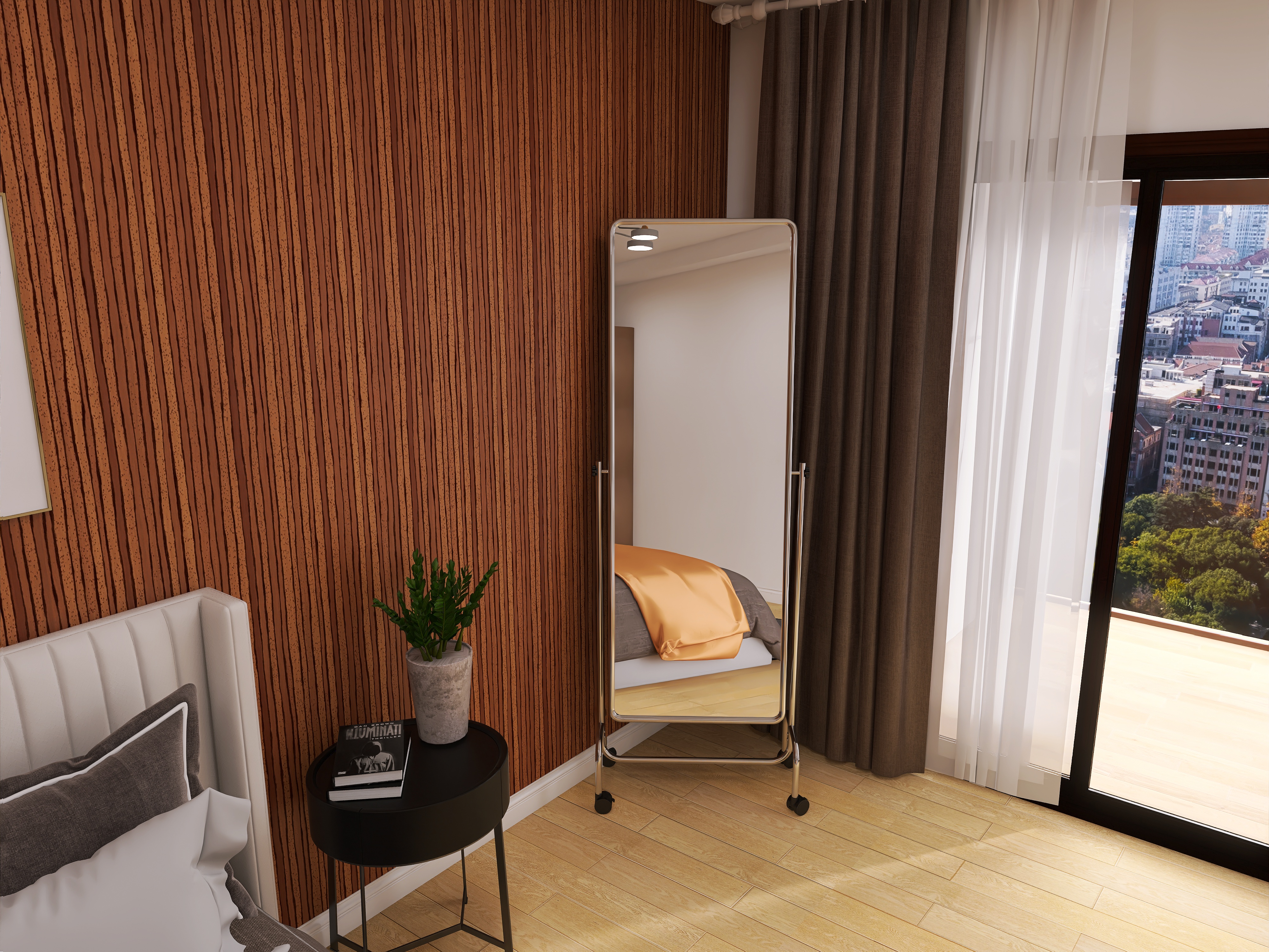 Full-length mirror，Whole body mirror，Floor mirror，