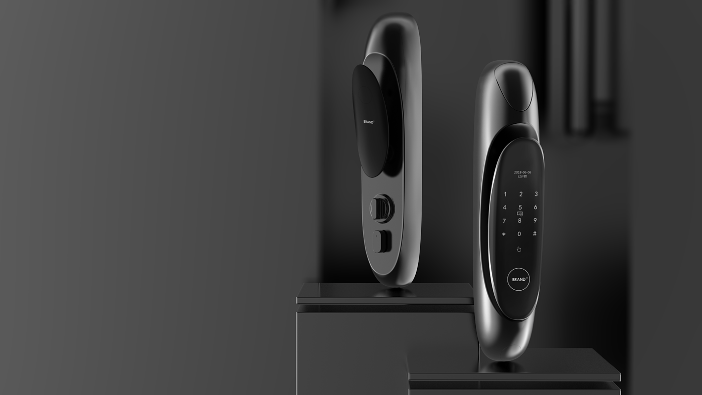 Intelligent lock，Fingerprint lock，Smart home，electronic product，Security Products ，product design，industrial design，