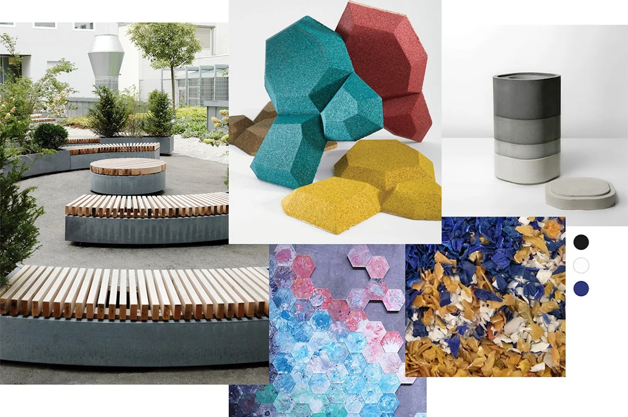 environment protection，Plastic waste，stool，Flowerpot，