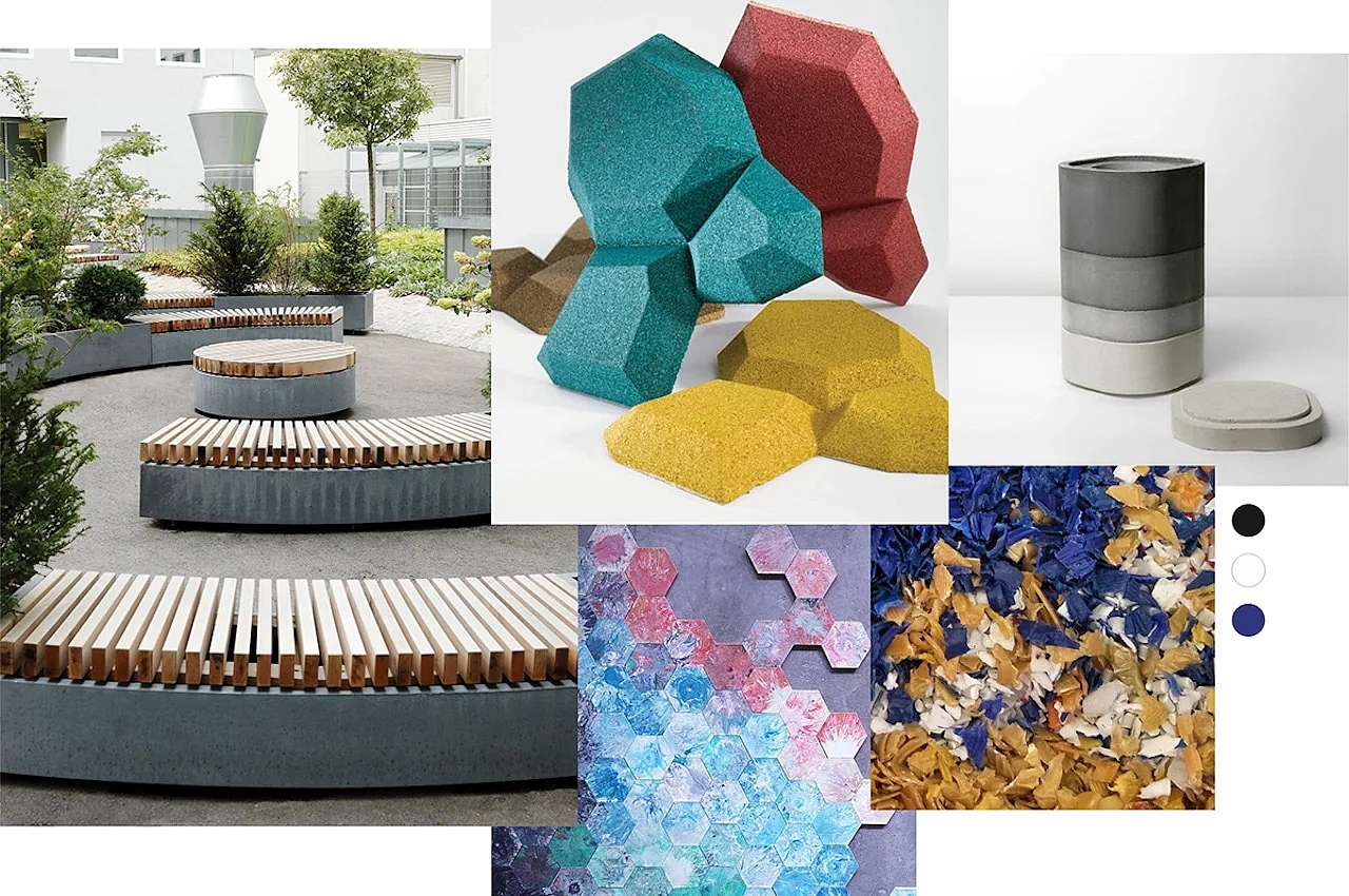 environment protection，Plastic waste，stool，Flowerpot，