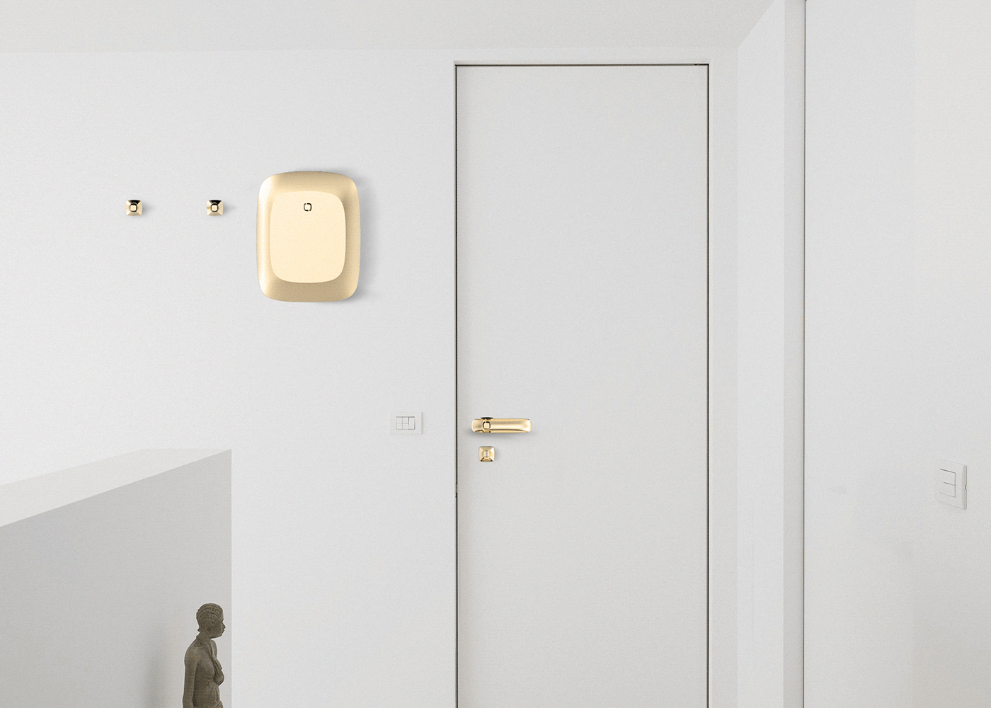 Door handle design，butterfly，Monarch products，Gold，