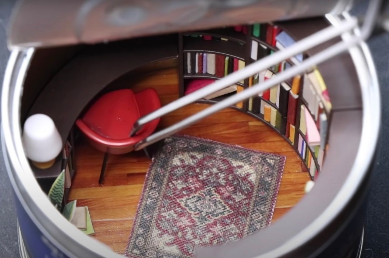 books，miniature，Artwork，Small Canned Art，