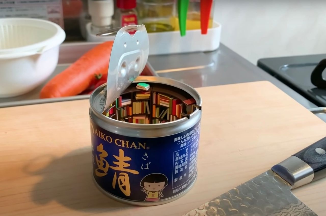 books，miniature，Artwork，Small Canned Art，