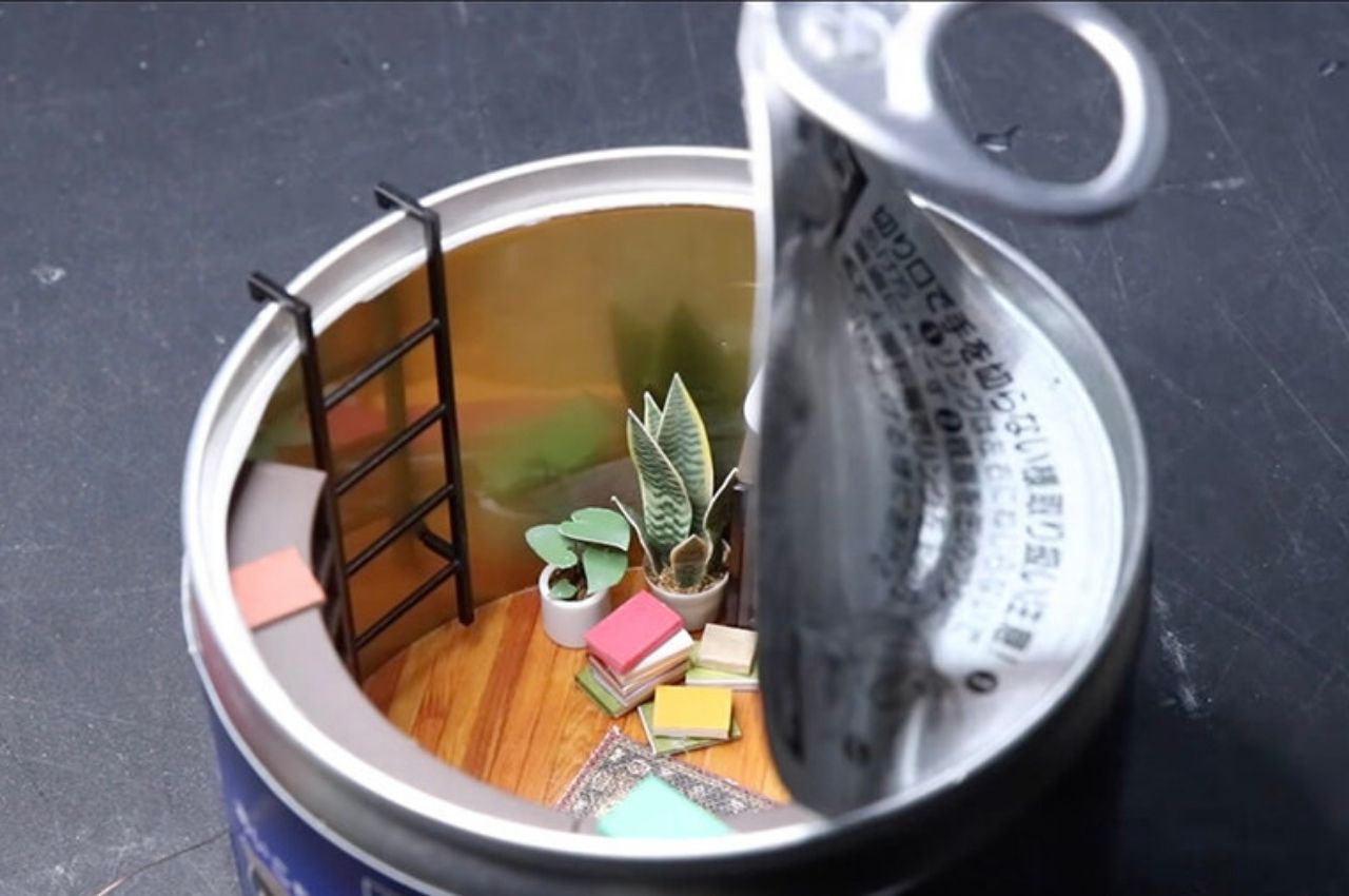 books，miniature，Artwork，Small Canned Art，