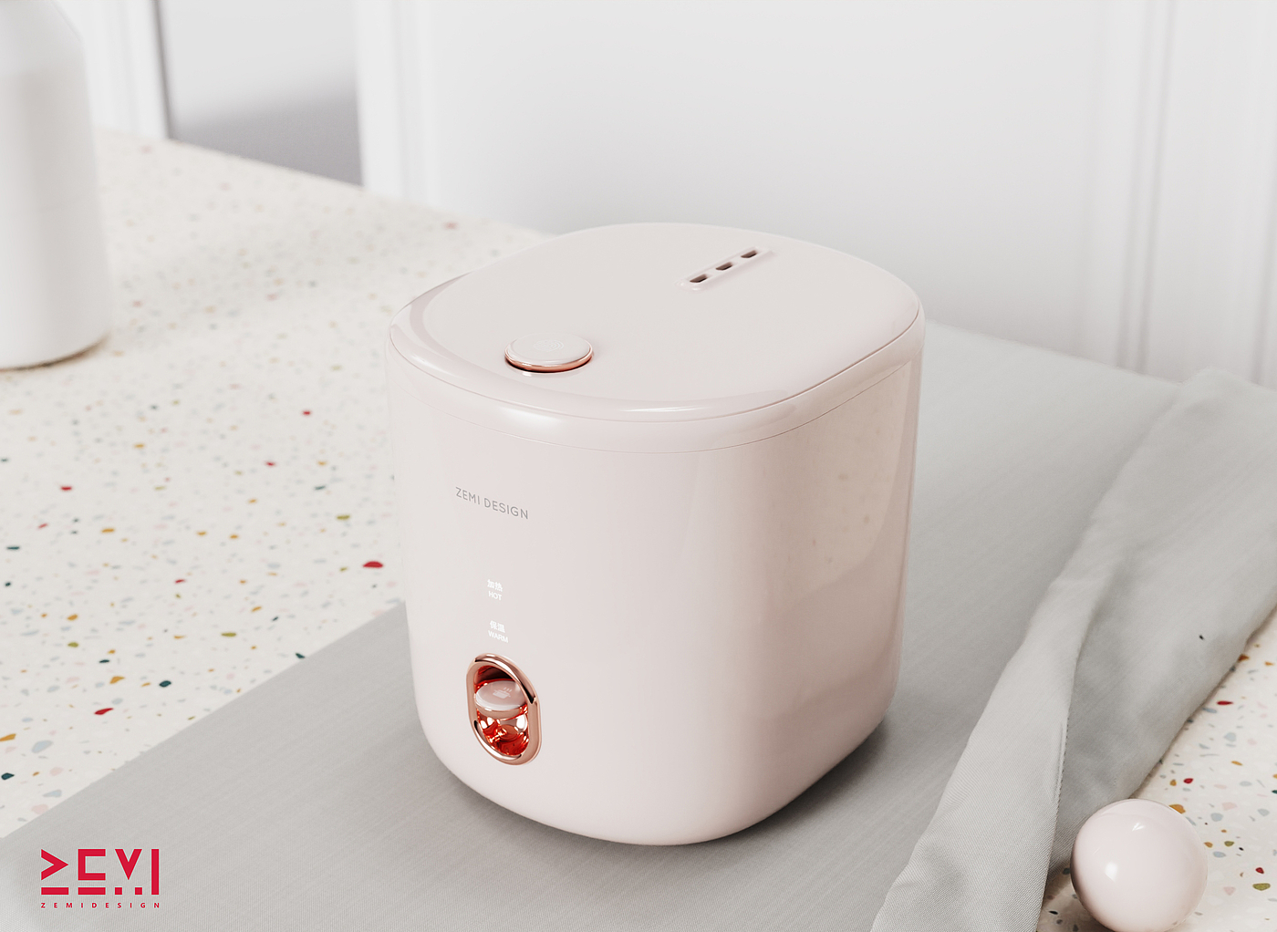 small home appliances，rice cooker，mini，Kitchen appliances，Light luxury，Retro，ZEMIDESIGN Zemi Design，