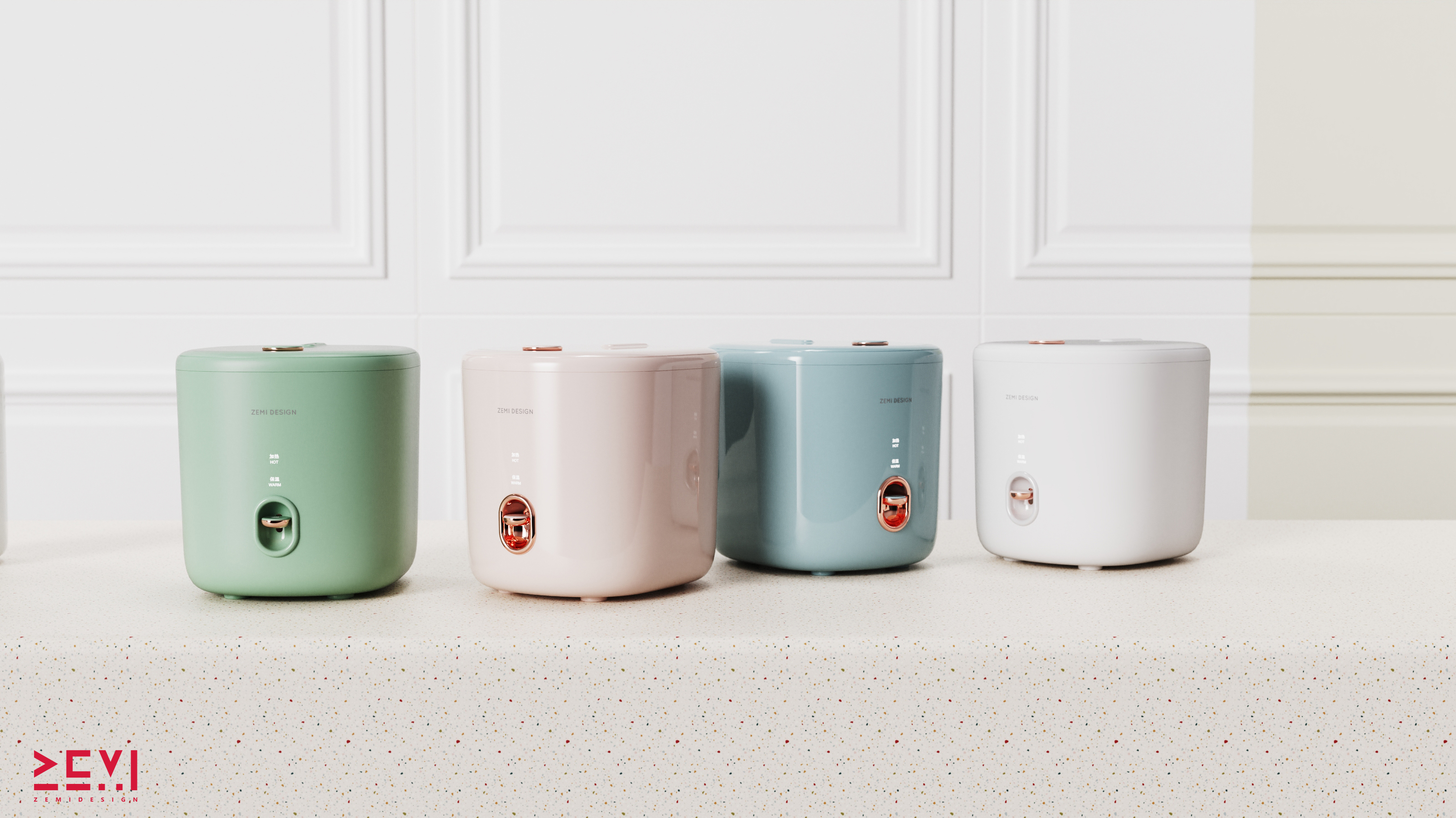 small home appliances，rice cooker，mini，Kitchen appliances，Light luxury，Retro，ZEMIDESIGN Zemi Design，