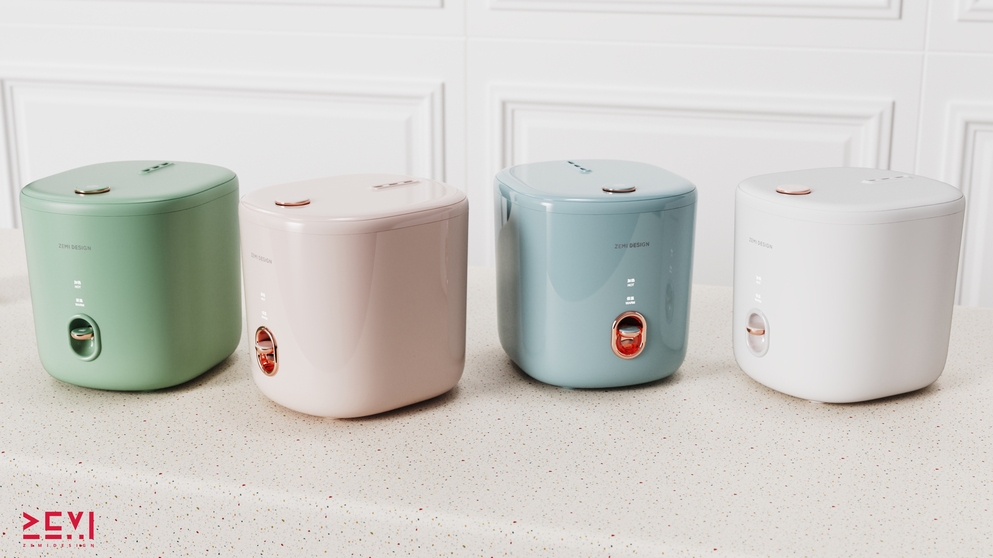 small home appliances，rice cooker，mini，Kitchen appliances，Light luxury，Retro，ZEMIDESIGN Zemi Design，
