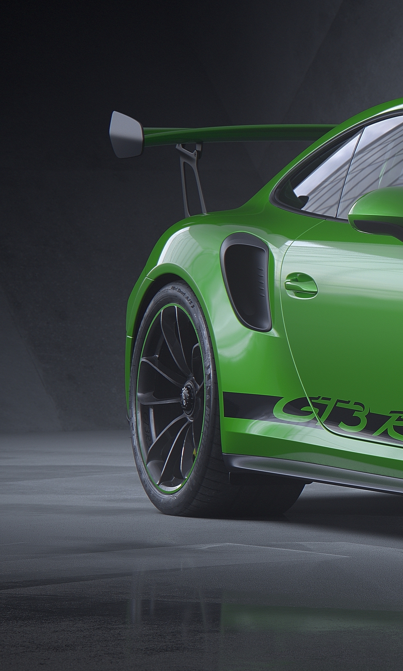 Automobile design，Render，Porsche GT3 RS，porsche，automative lighting，v-ray，