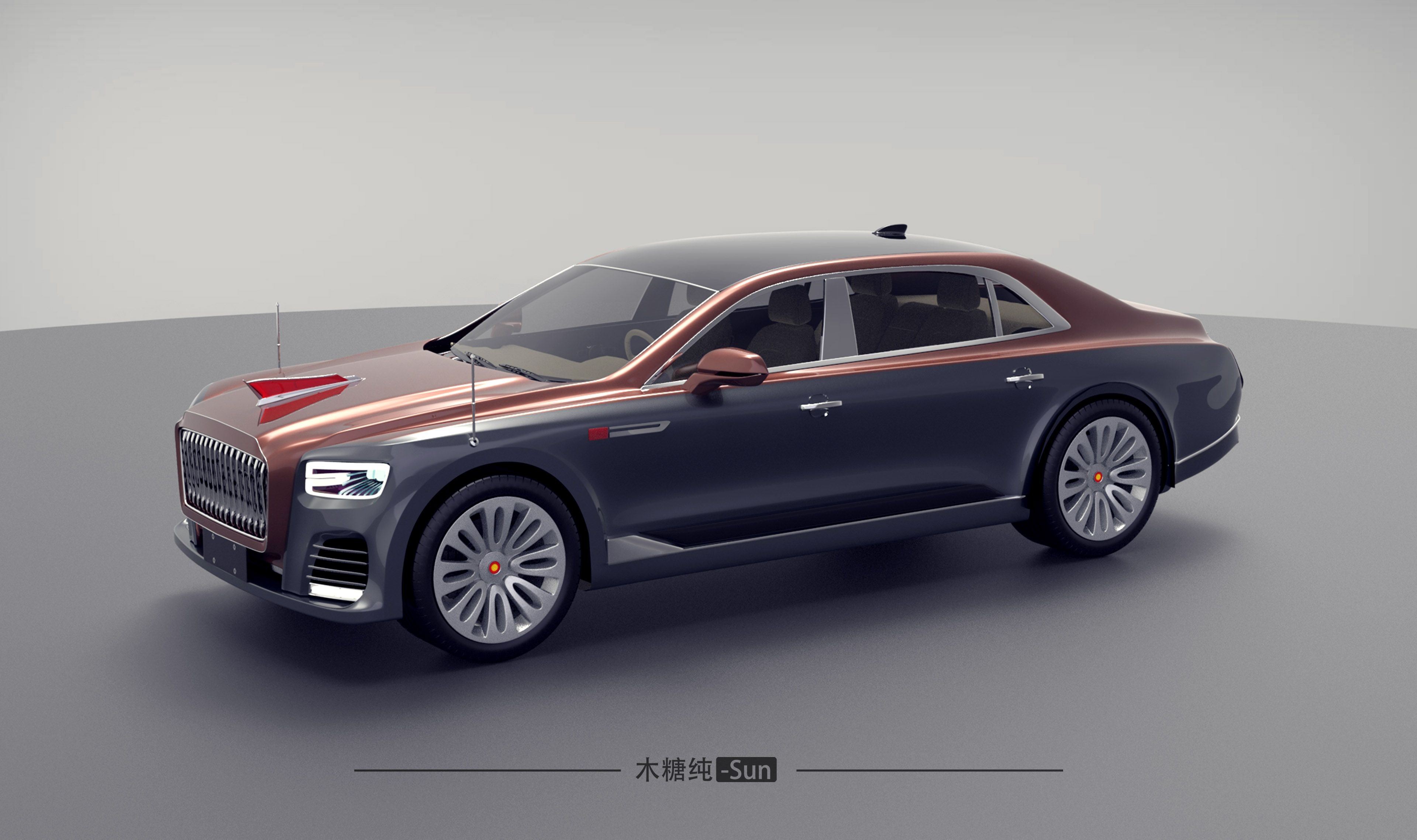 Automobile design，vehicle，Red Banner ，Domestic car，