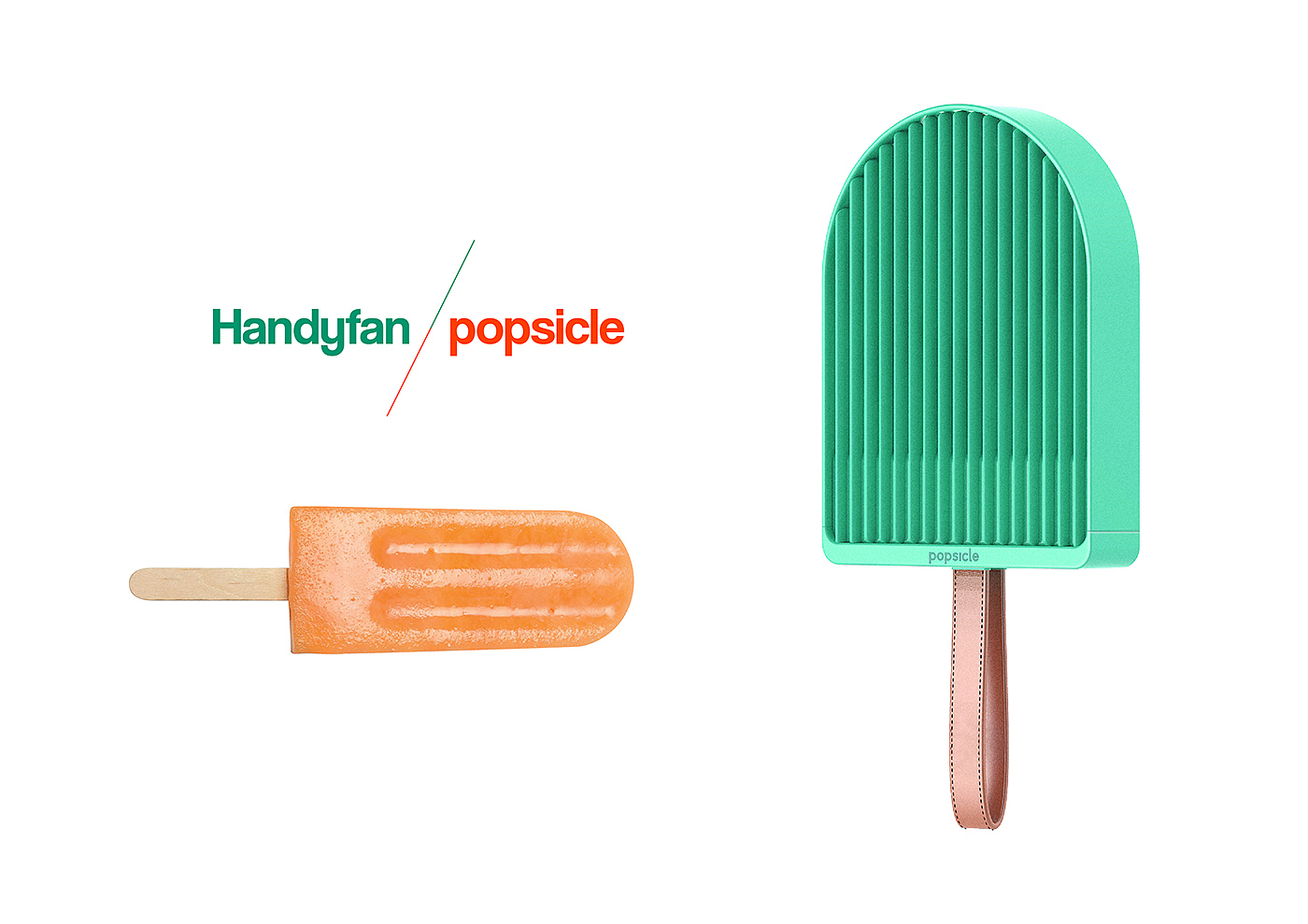 Popsicle，冰棒，创意，便携，美女，小风扇，
