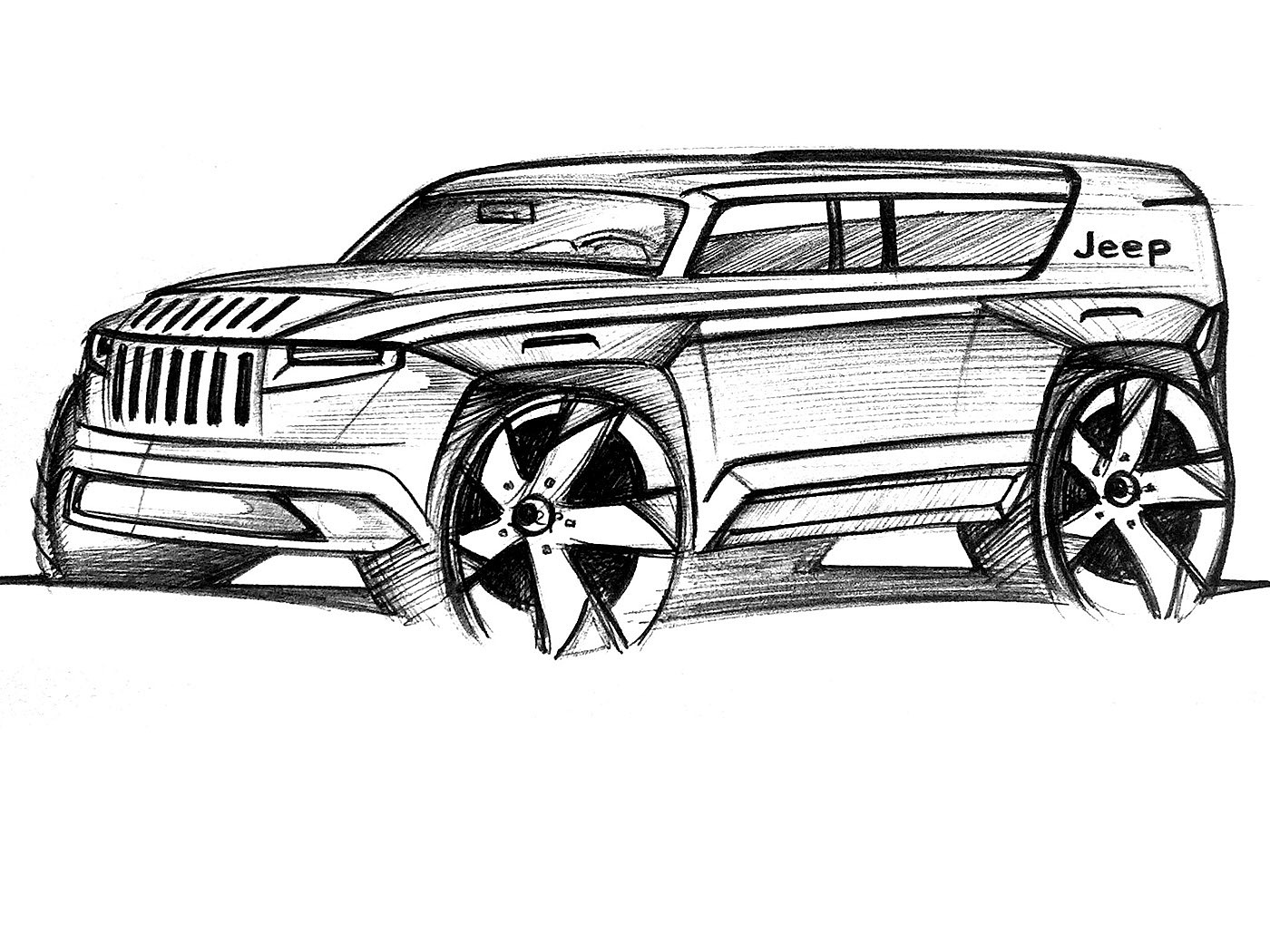 automobile，Hand drawn，sketch，