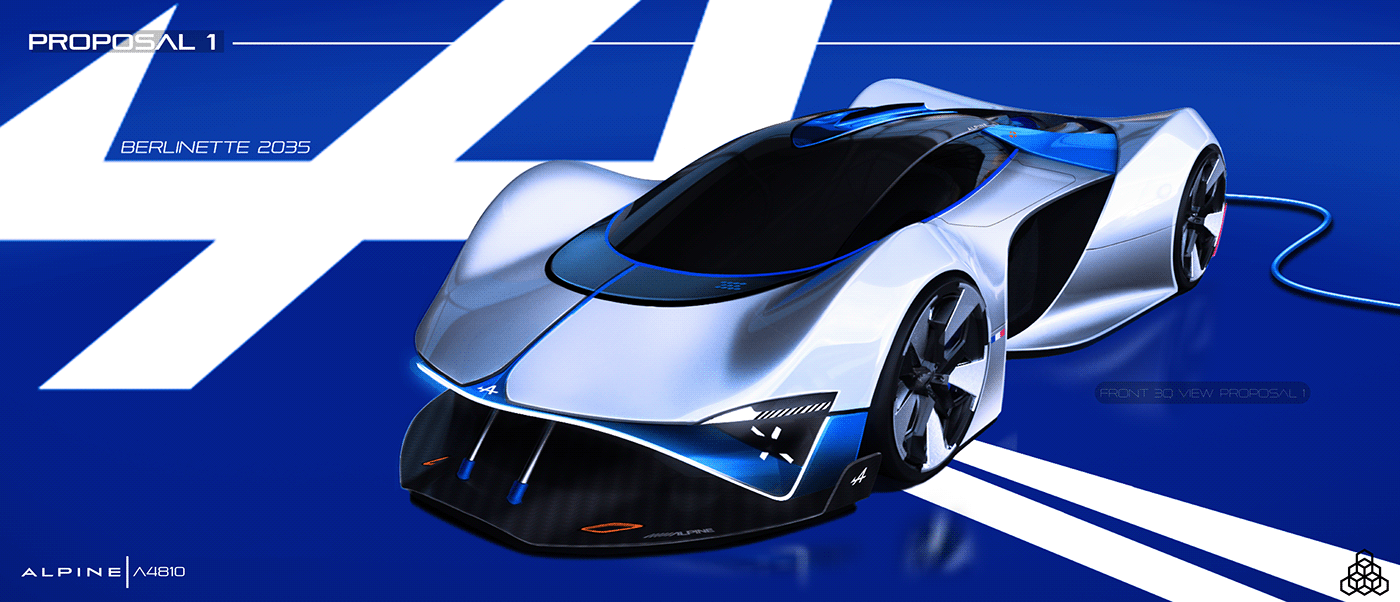 Sports car，Alpine，Hand drawn，Automobile design，