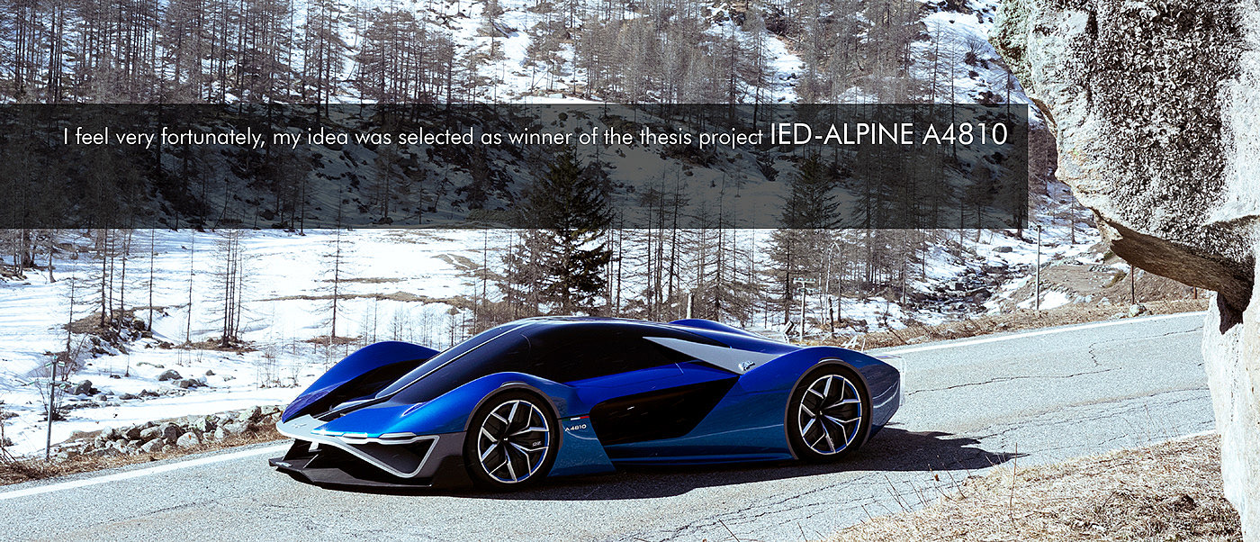 跑车，Alpine，手绘，汽车设计，