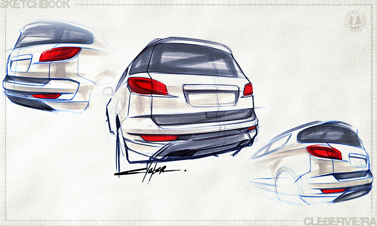 automobile，Interior，Exterior decoration，modelling，Hand drawn，draft，meter，