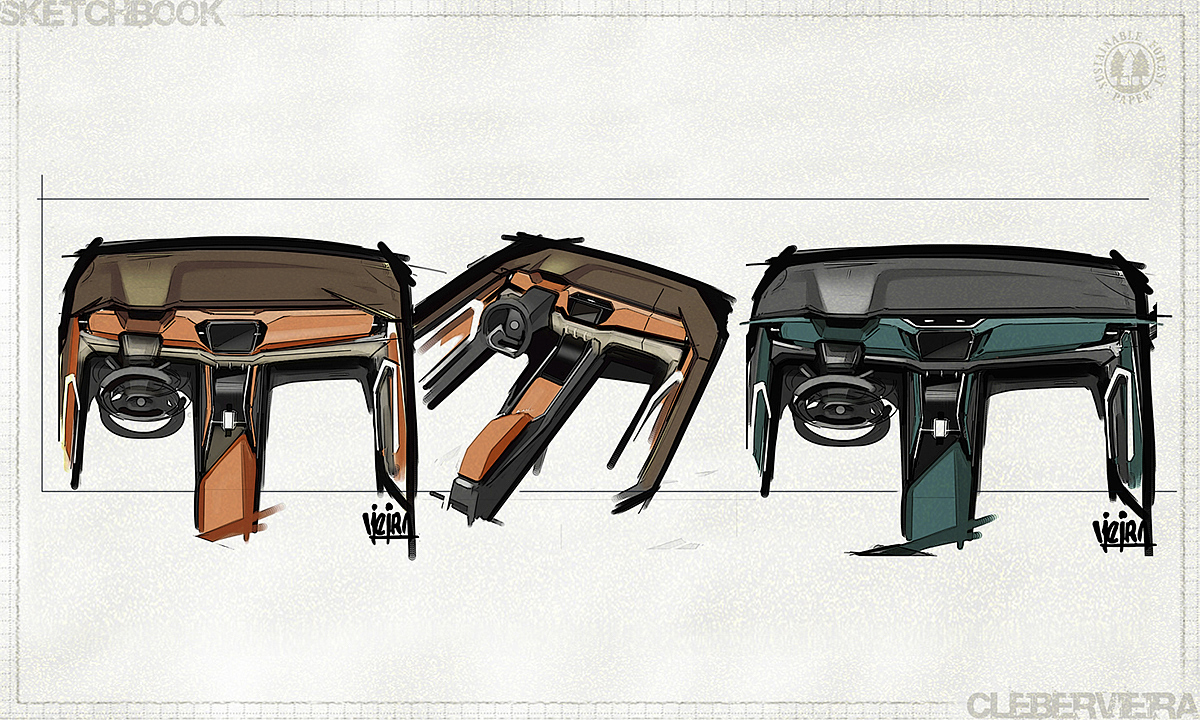 automobile，Interior，Exterior decoration，modelling，Hand drawn，draft，meter，