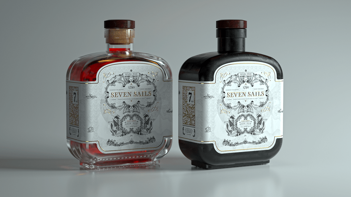 RUM，Rum marketing，cgi，Rendering renderings，packing design，The wine bottle，