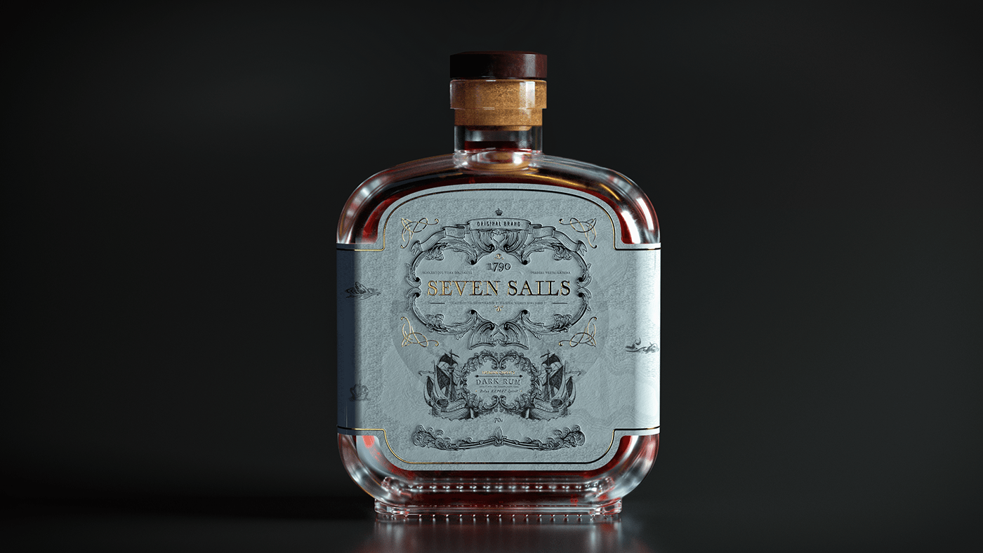 RUM，Rum marketing，cgi，Rendering renderings，packing design，The wine bottle，