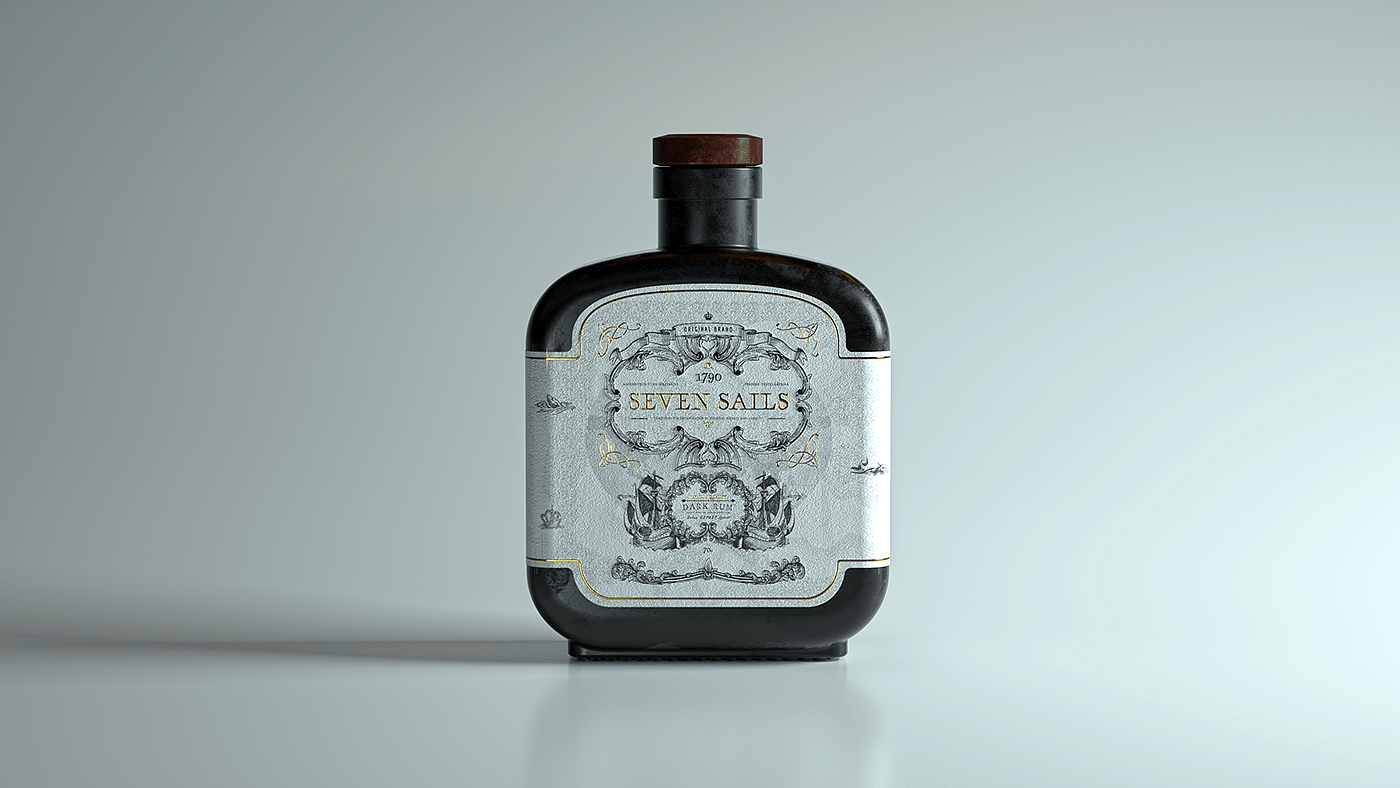 RUM，Rum marketing，cgi，Rendering renderings，packing design，The wine bottle，