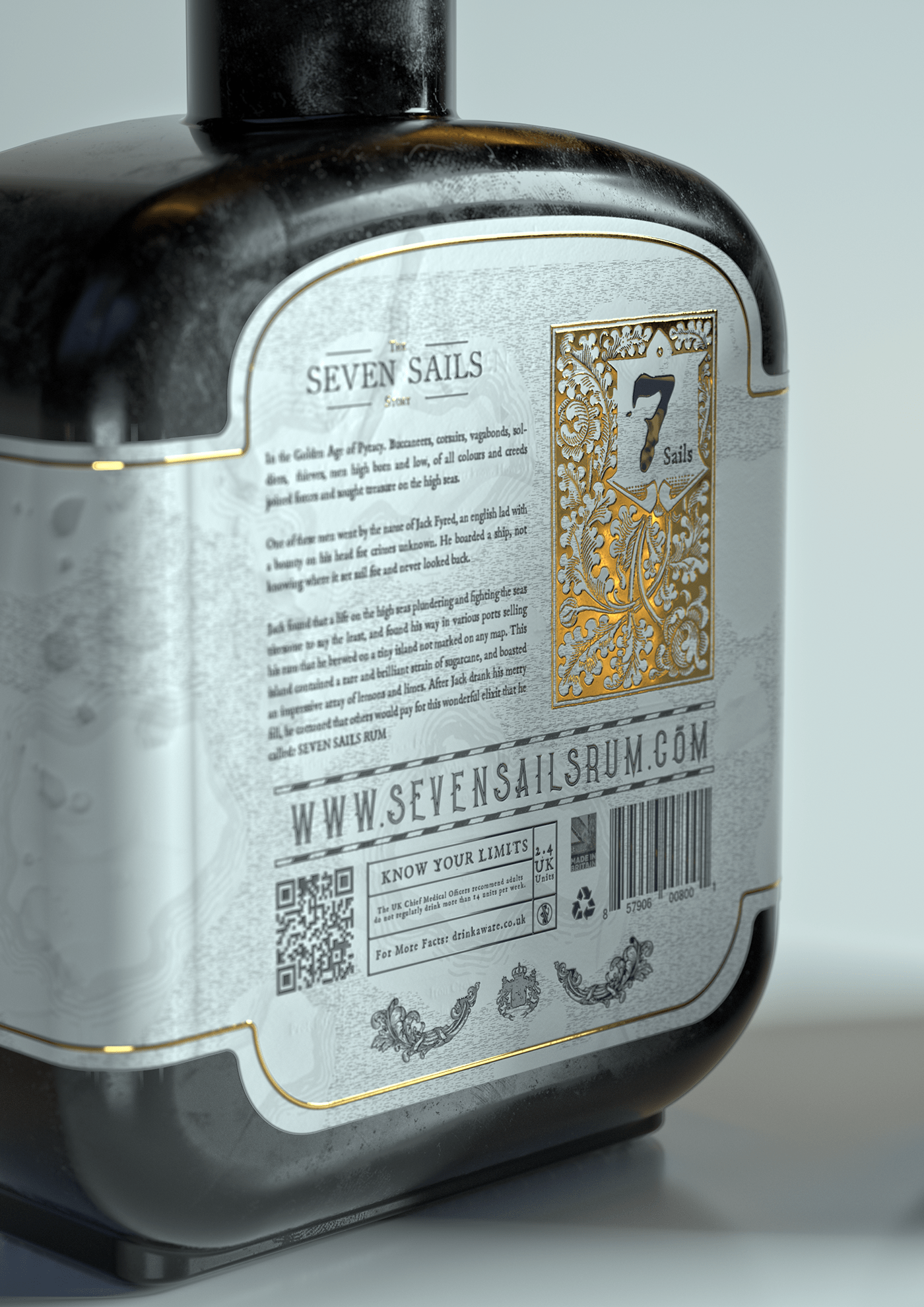 RUM，Rum marketing，cgi，Rendering renderings，packing design，The wine bottle，
