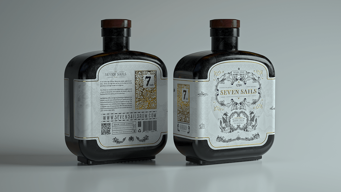 RUM，Rum marketing，cgi，Rendering renderings，packing design，The wine bottle，