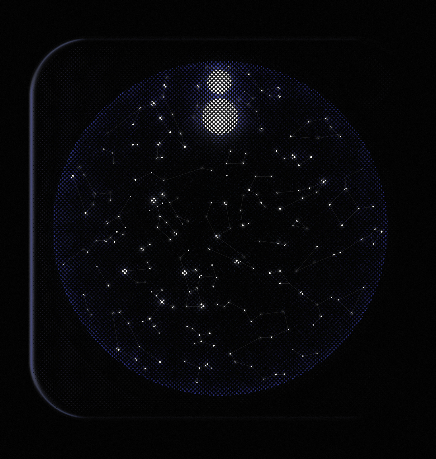 App application，constellation，jtg，Stargazing，starry sky，black，loudspeaker box，Clock，