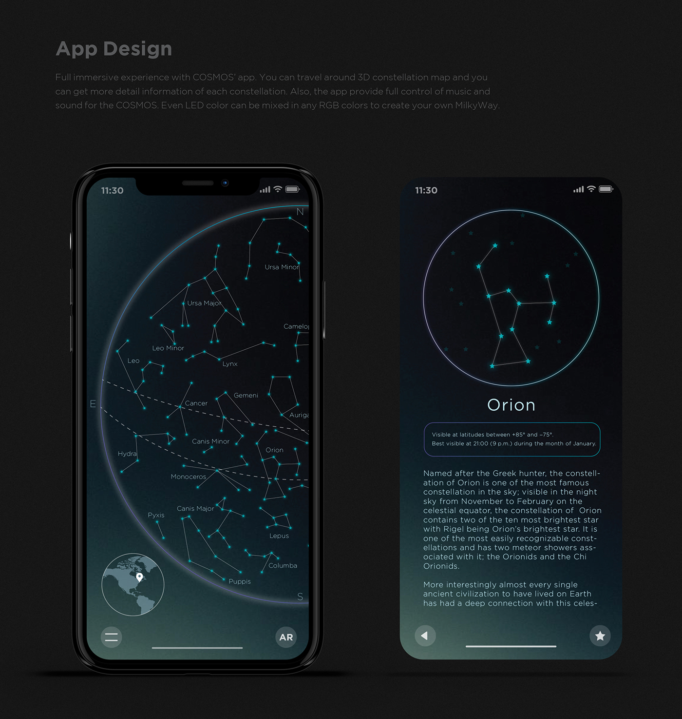 App application，constellation，jtg，Stargazing，starry sky，black，loudspeaker box，Clock，