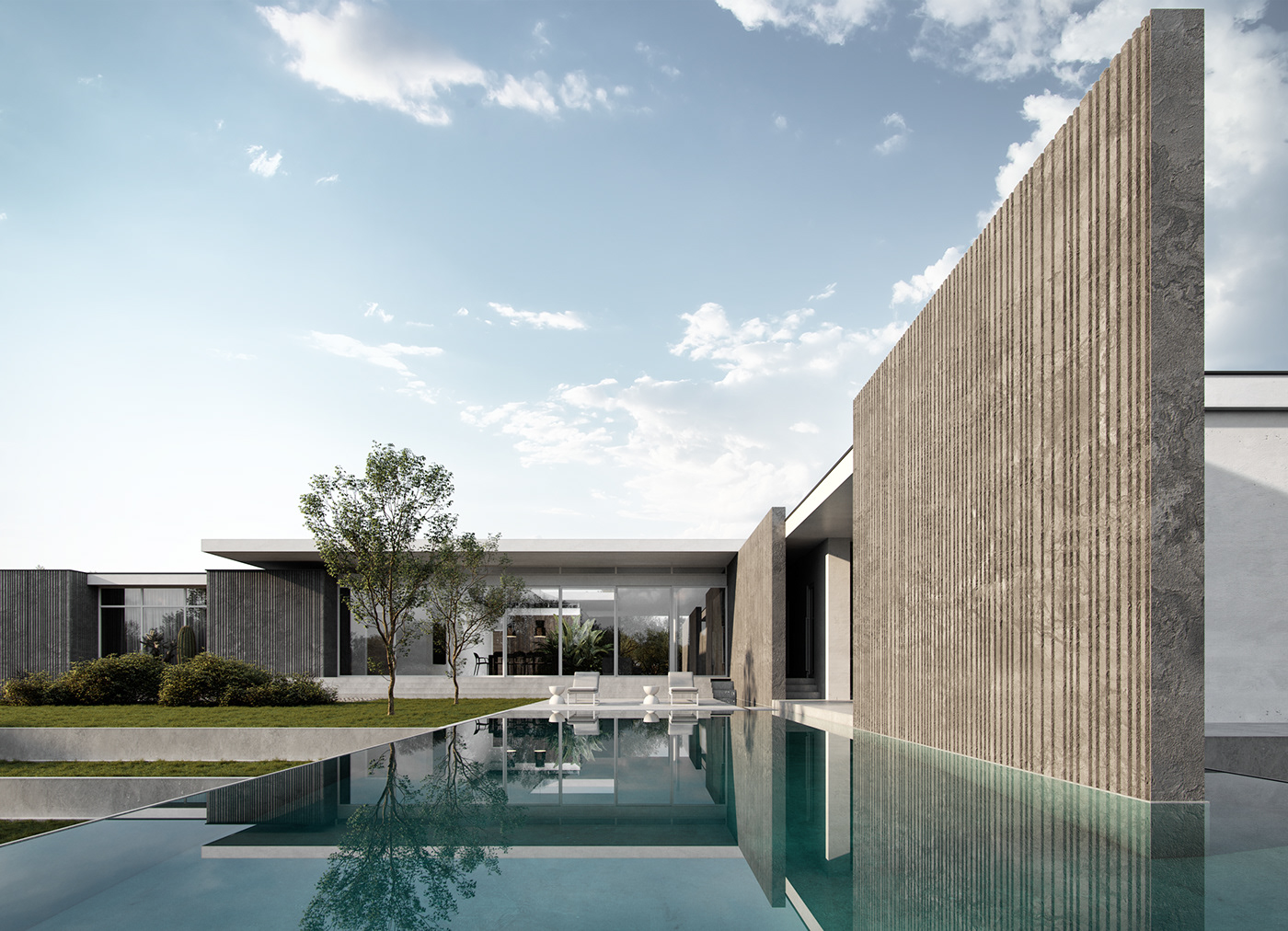 residence，modern，cgi，3ds Max，Modeling and rendering，