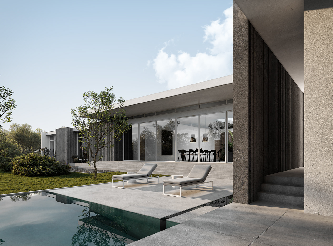 residence，modern，cgi，3ds Max，Modeling and rendering，