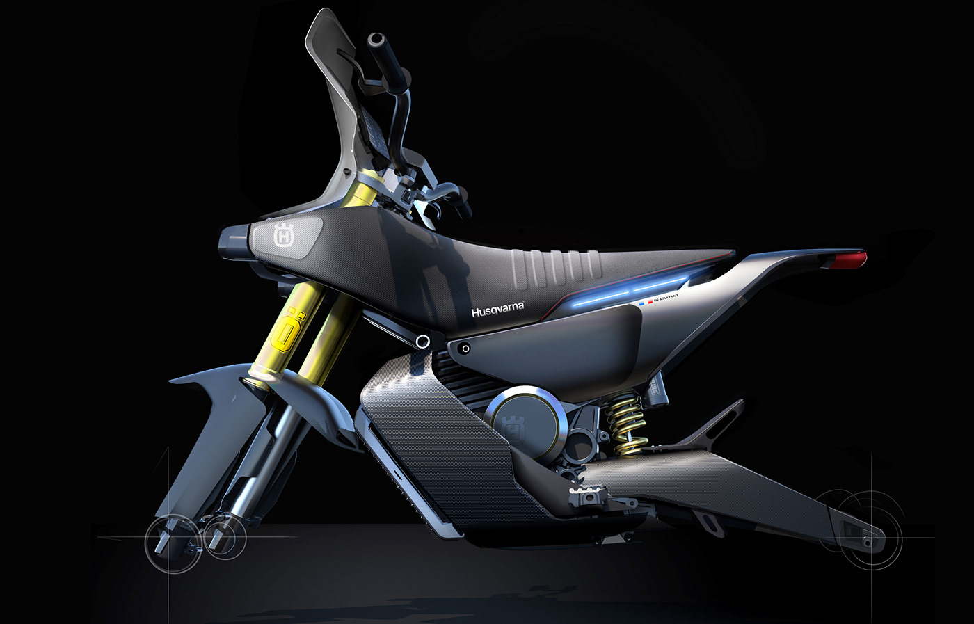 motorcycle，Cool，Hand drawn，