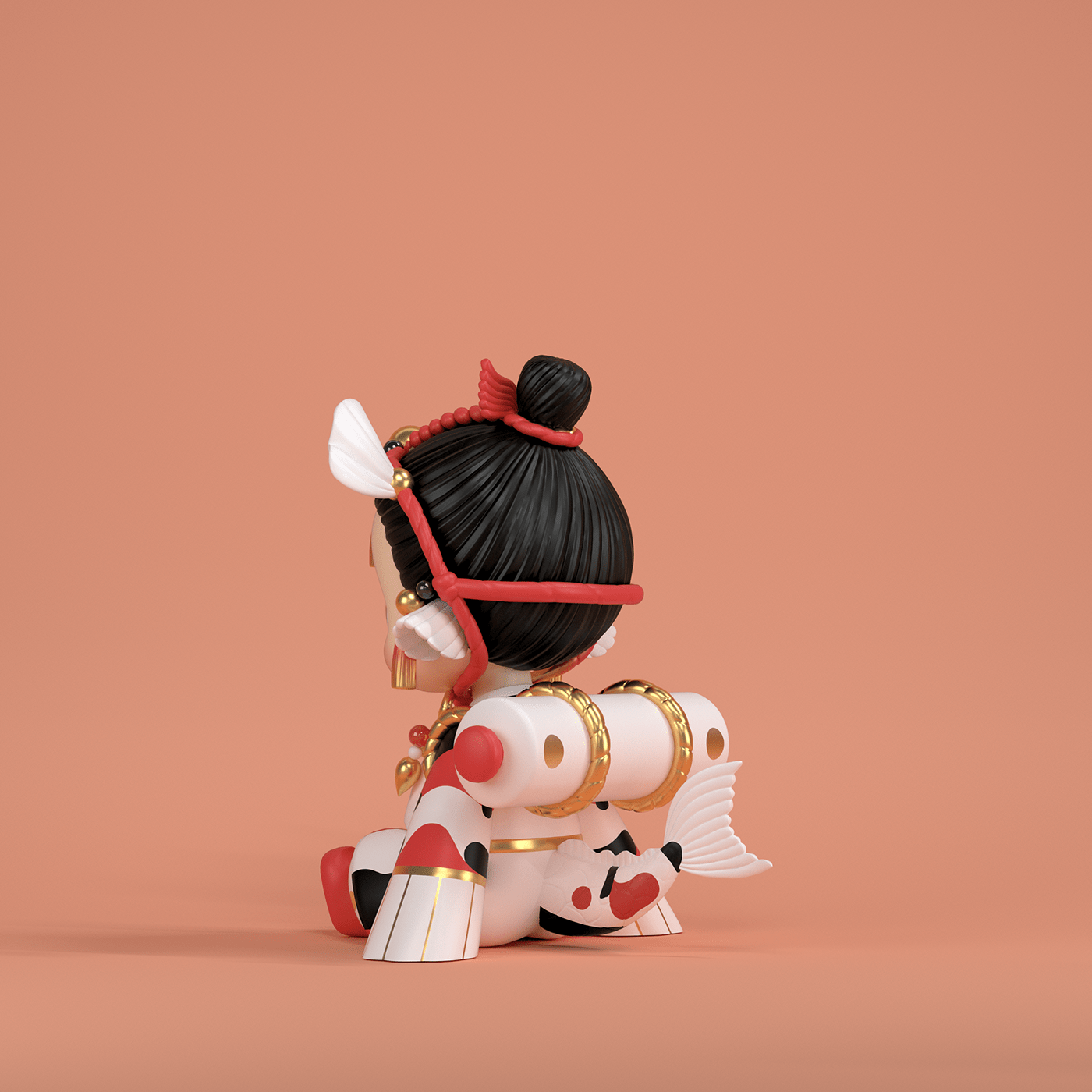 koi，cat，artfigure，Cartoon characters，Character image，